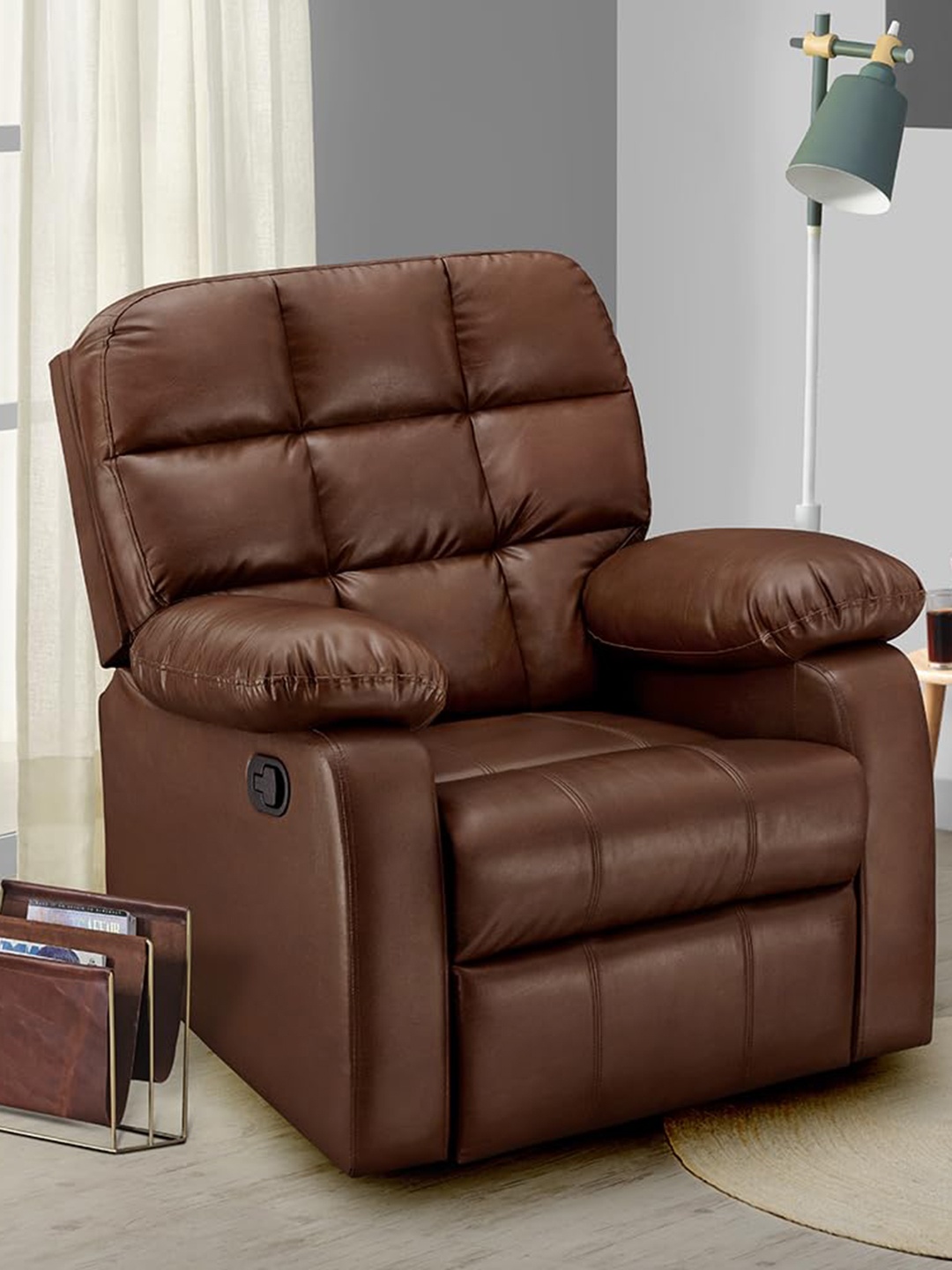 

Sleepyhead RX5 - Single Seater Leatherette Manual Recliner, Tan