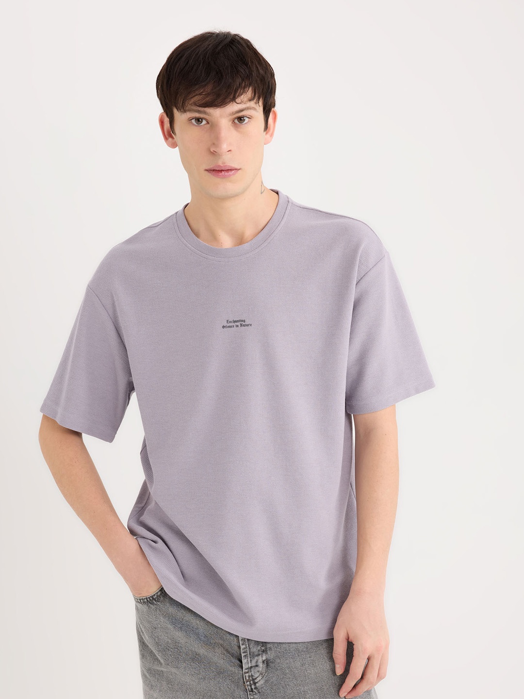 

DeFacto Men Drop-Shoulder Sleeves Pockets T-shirt, Na