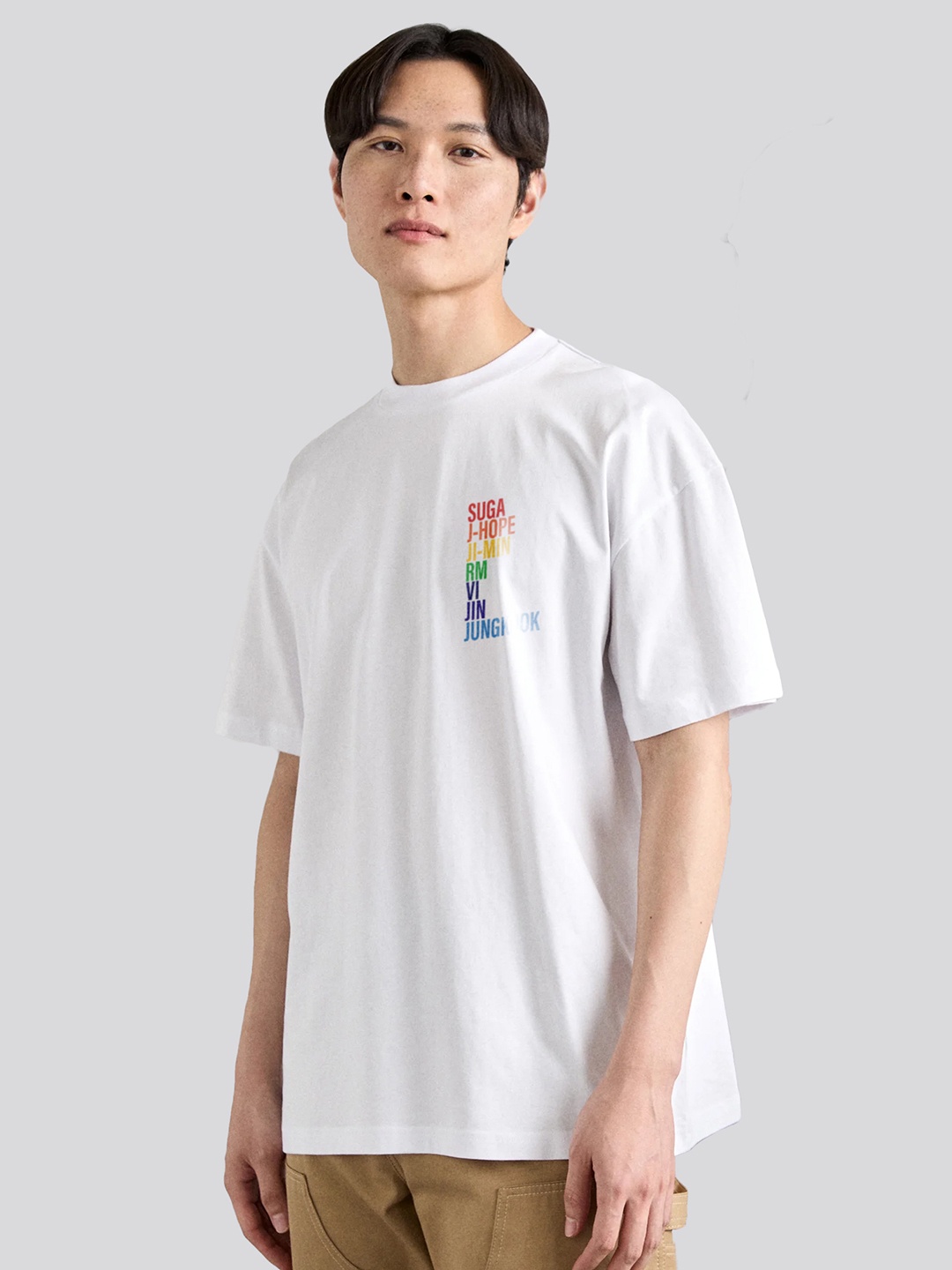 

The Korhean Store Men Printed T-shirt, White