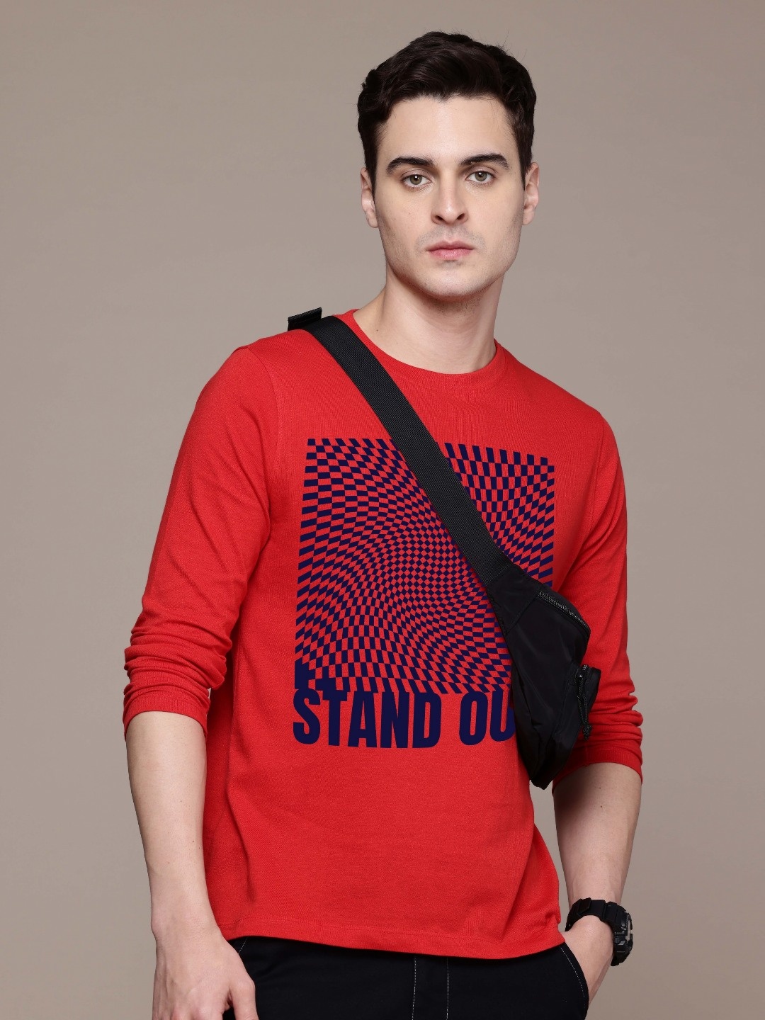 

Moda Rapido Men Printed T-shirt, Red
