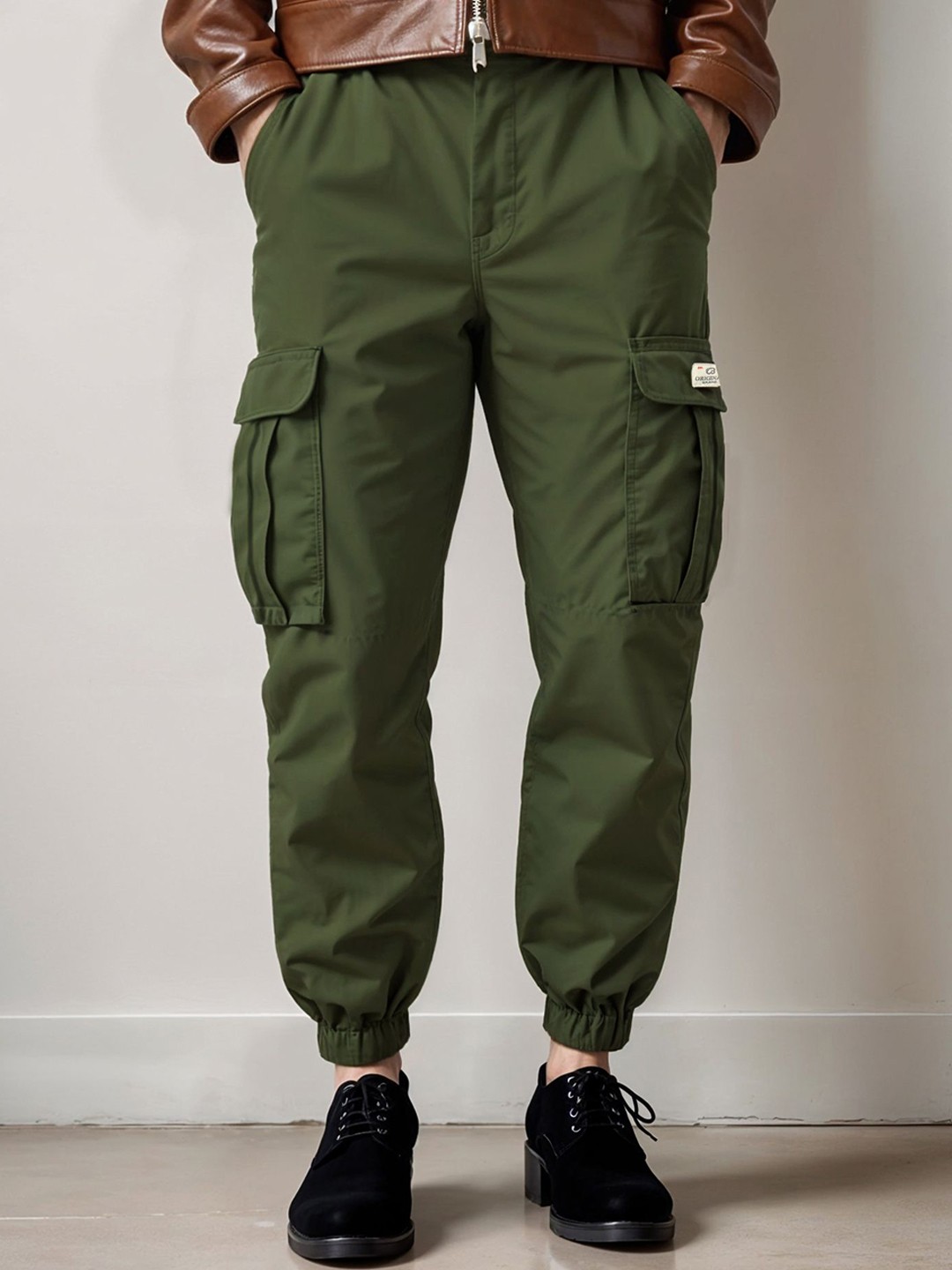 

SOBERSAINT Men Mid Rise Cargo Trouser, Olive