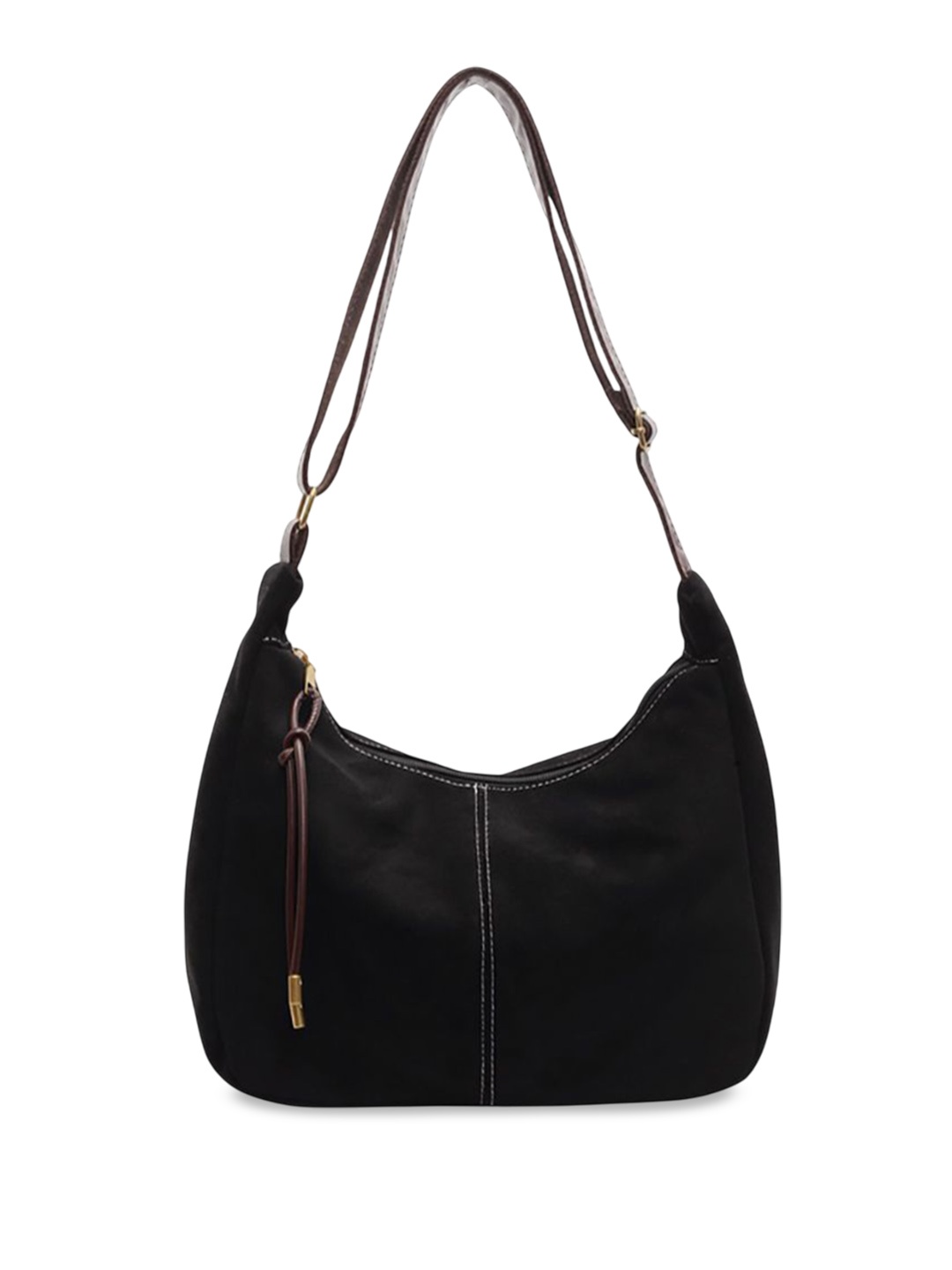 

StyleCast x Revolte Suede Bucket Shoulder Bag, Black
