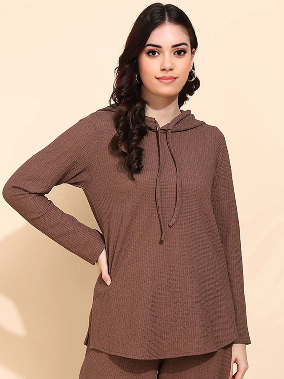 

all about you Hooded Top, Brown