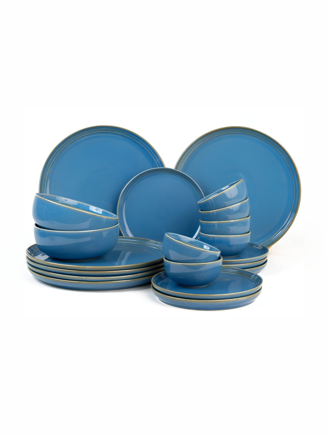 

BODHI HOUSE Blue 2025 20 Pieces Porcelain Dishwasher and Microwave Safe Dinner Set of