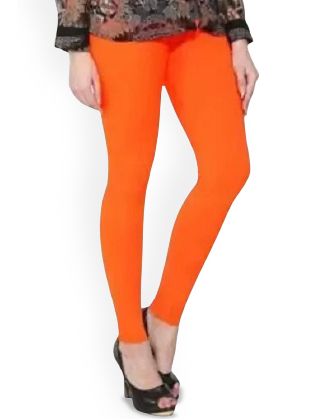 

URBAN KANYA Mid-Rise Churidar-Length Leggings, Orange
