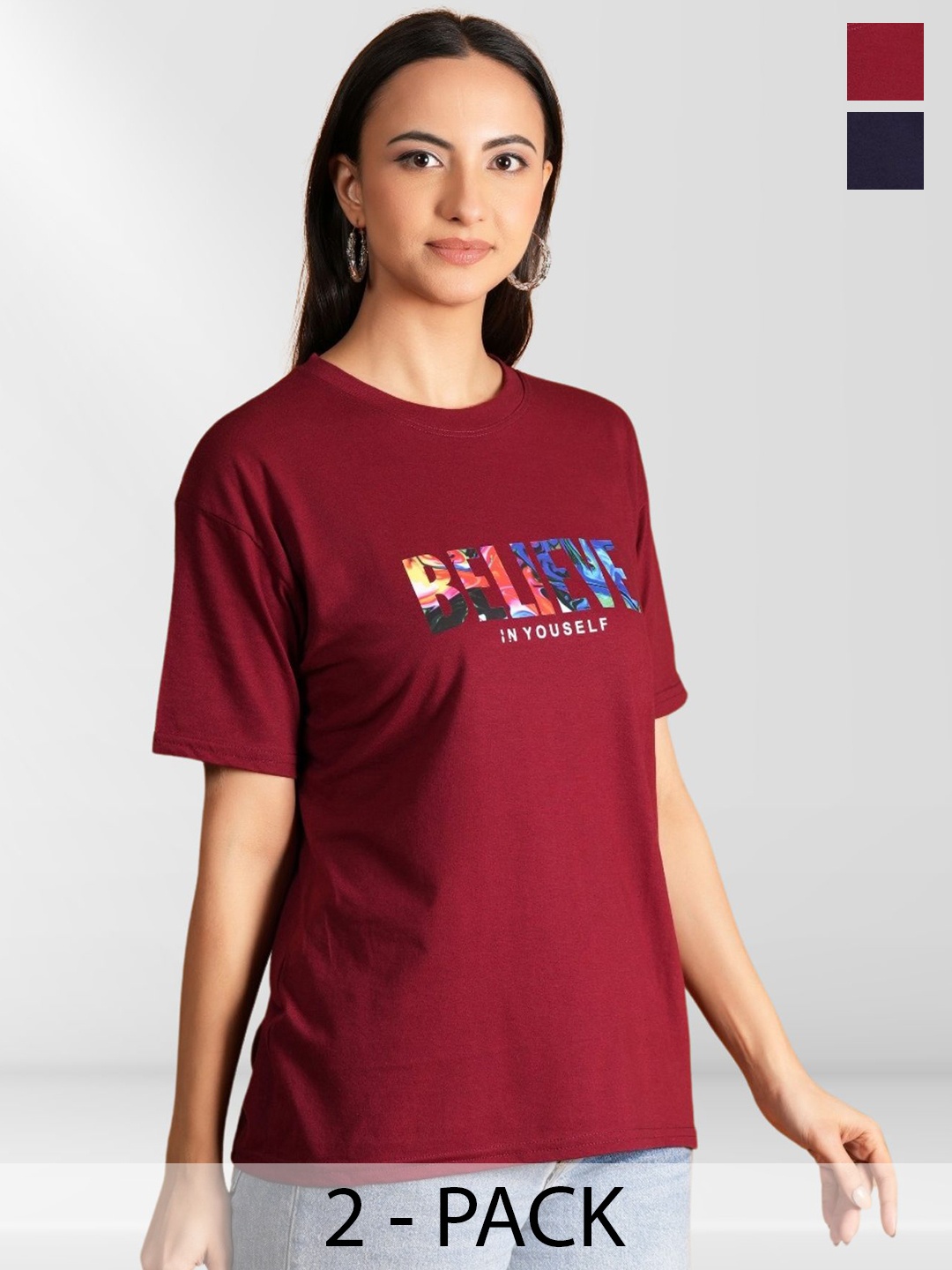 

Metronaut Women Typography 2 Printed T-shirt, Multi