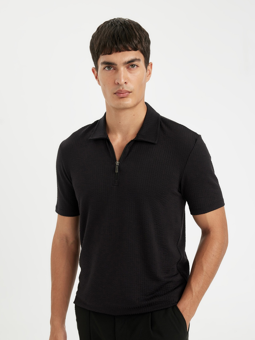 

DeFacto Men Polo Collar Pockets T-shirt, Na