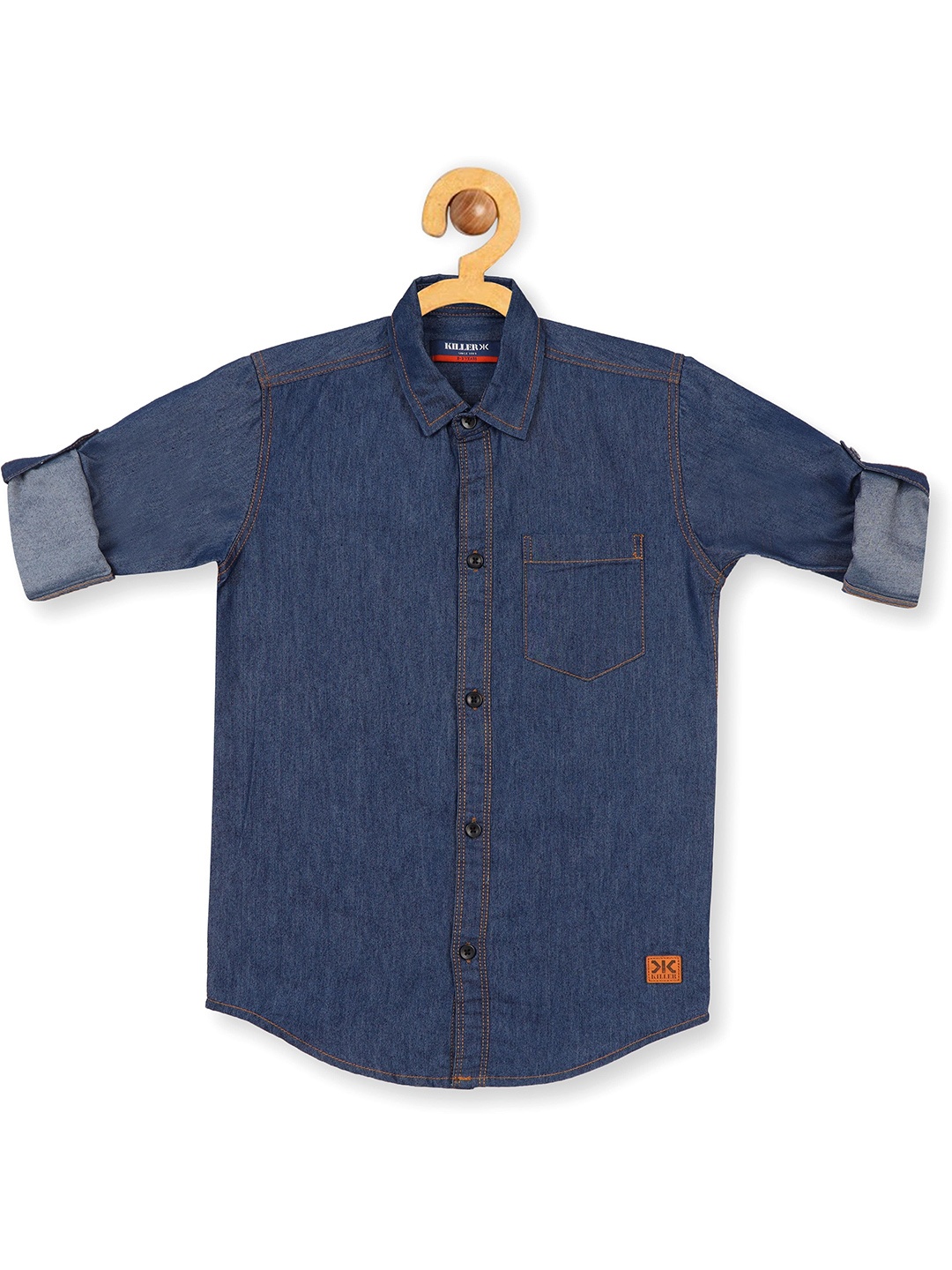 

Killer Boys Straight Slim Fit Opaque Casual Shirt, Blue