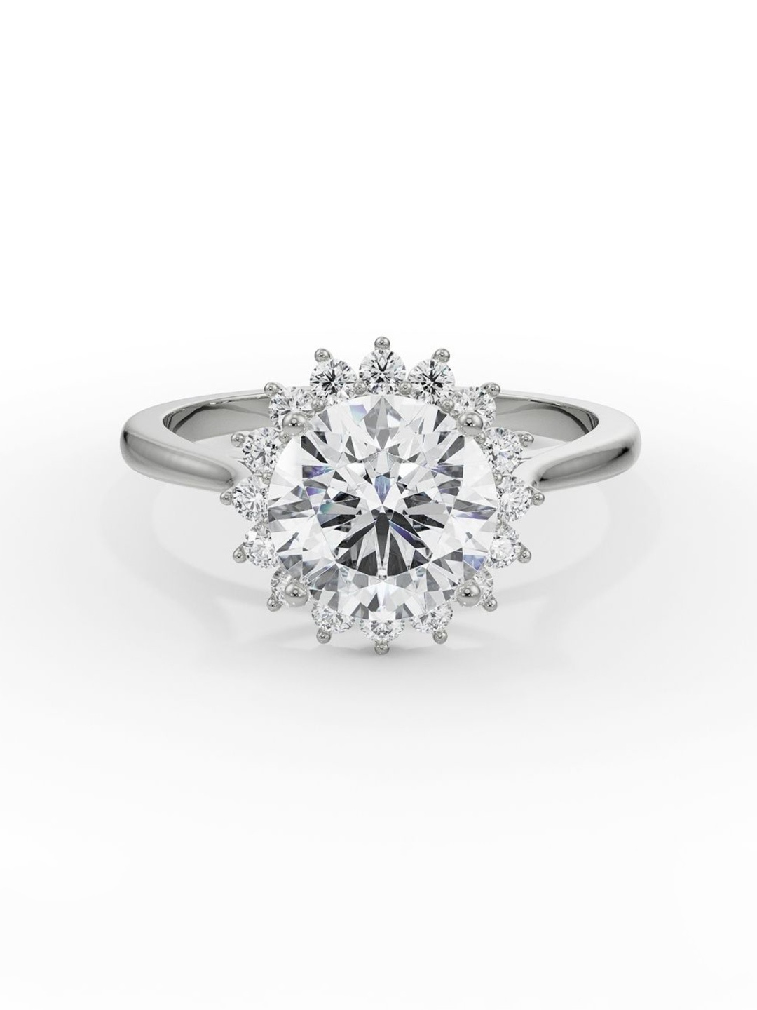 

Emori Sunkissed Halo Diamond Ring, Silver