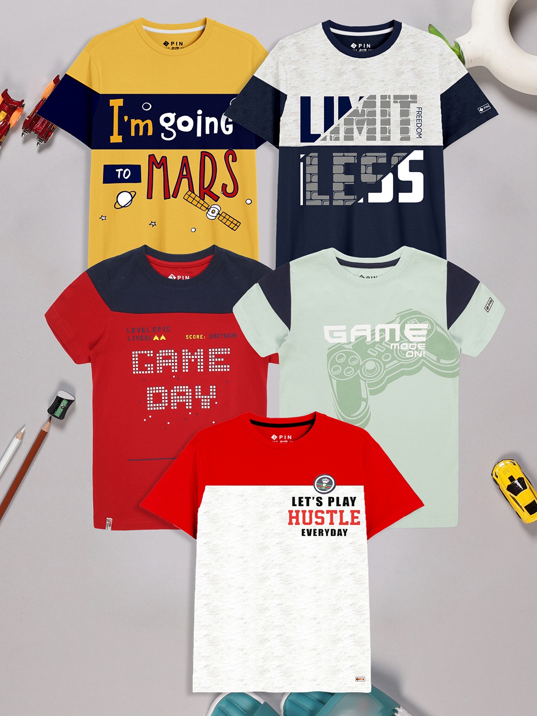 

3PIN Boys 5 T-shirt, Multi
