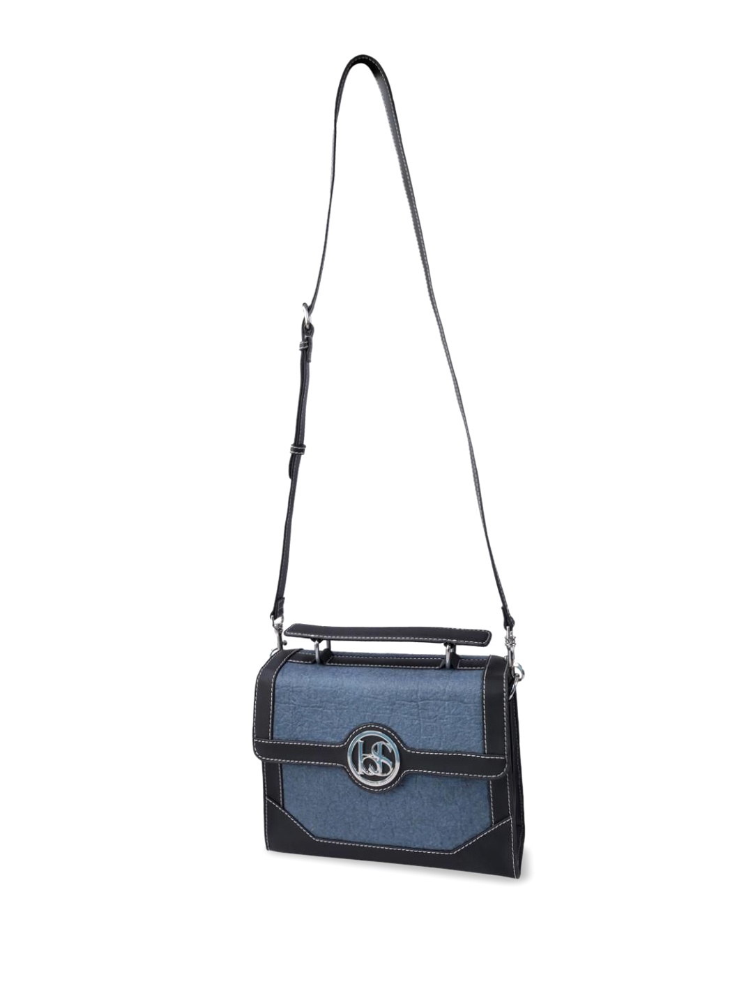 

SEREIN Structured Handheld Bag, Navy blue