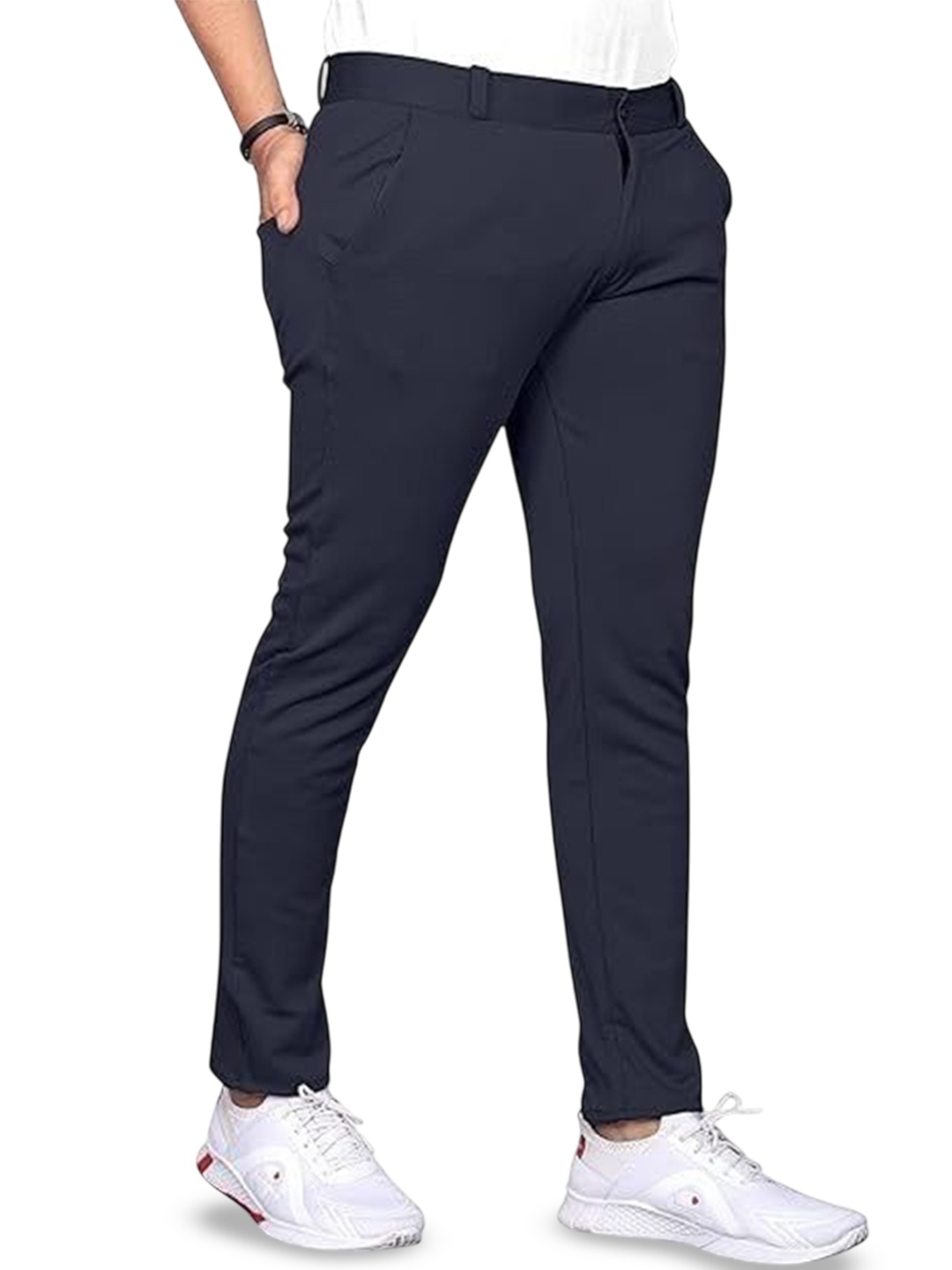 

ISUEL FAB Men Original Pleated Trousers, Navy blue