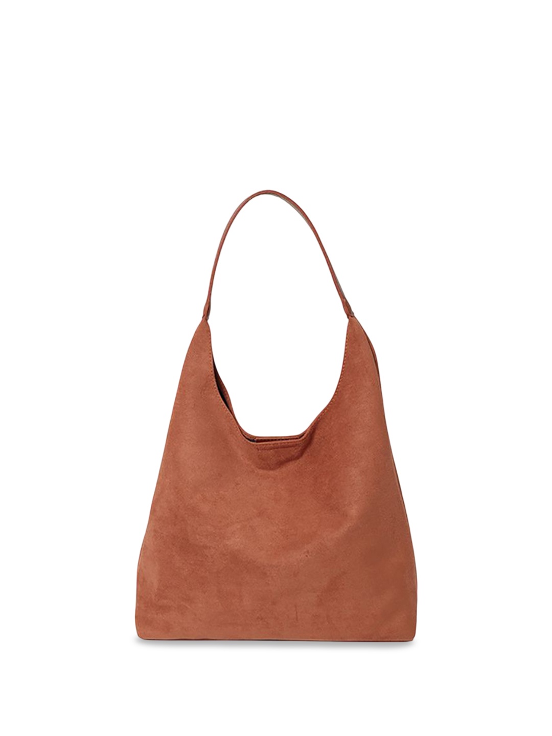 

StyleCast x Revolte Suede Half Moon Tote Bag, Brown
