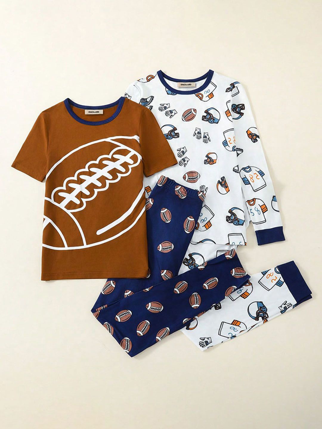 

INCLUD Boys Printed T-shirt with Trousers, White