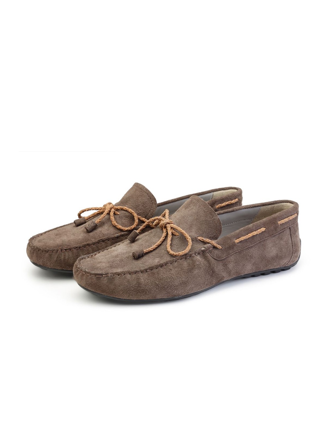 

SHUTIQ Men Suede Boat Shoes, Brown