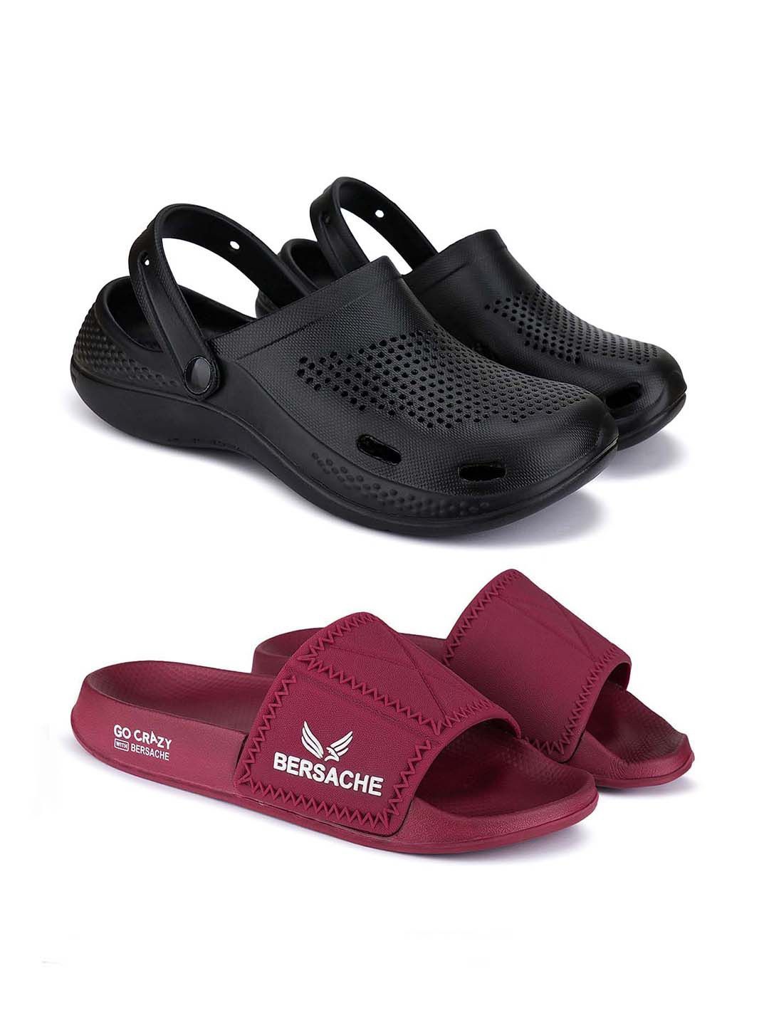 

BERSACHE Men Slip-On, Black