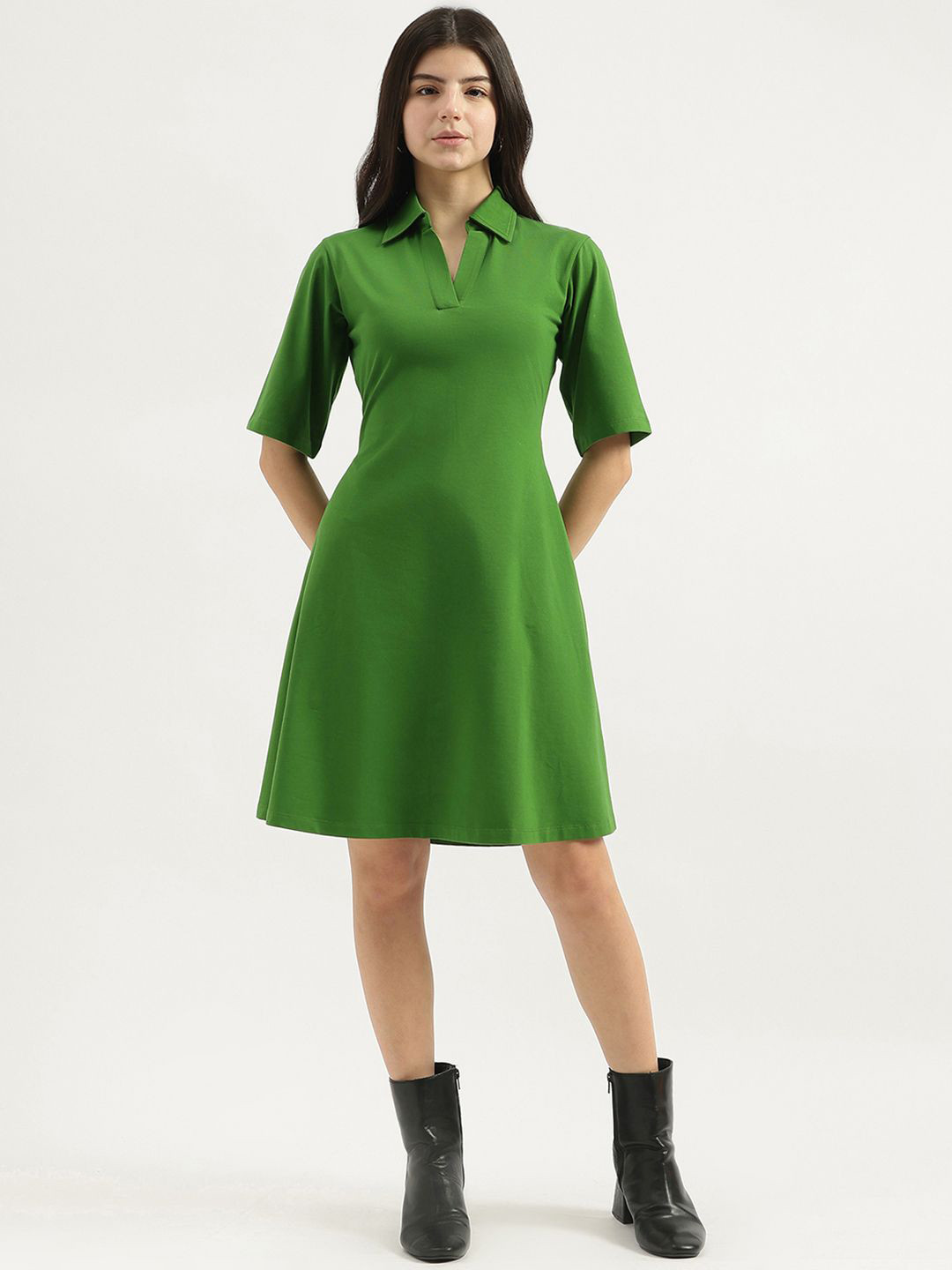 

United Colors of Benetton A-Line Dress, Green