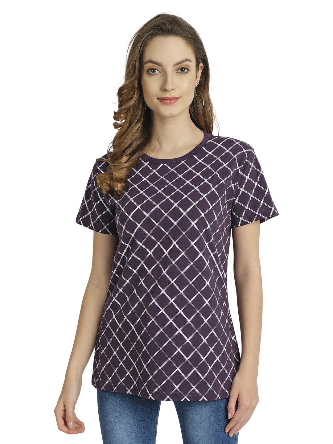

Moda Rapido Women Printed Bio Finish Pockets T-shirt, Purple