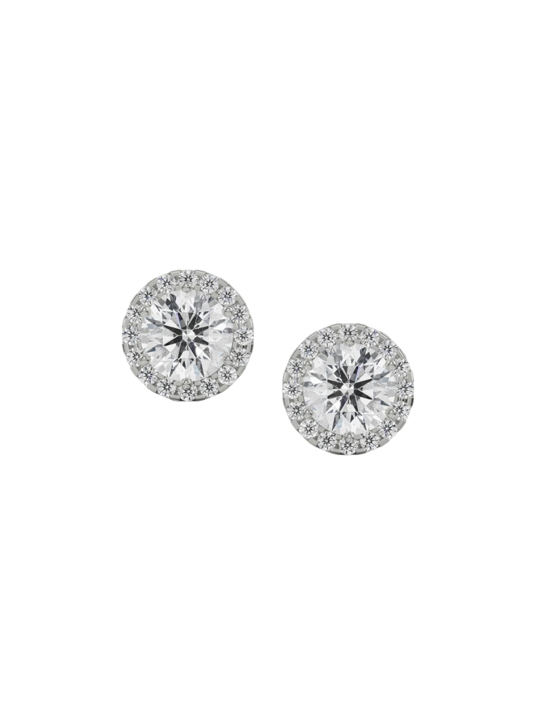 

Emori 0.5 CT Halo Solitaire Earrings, White