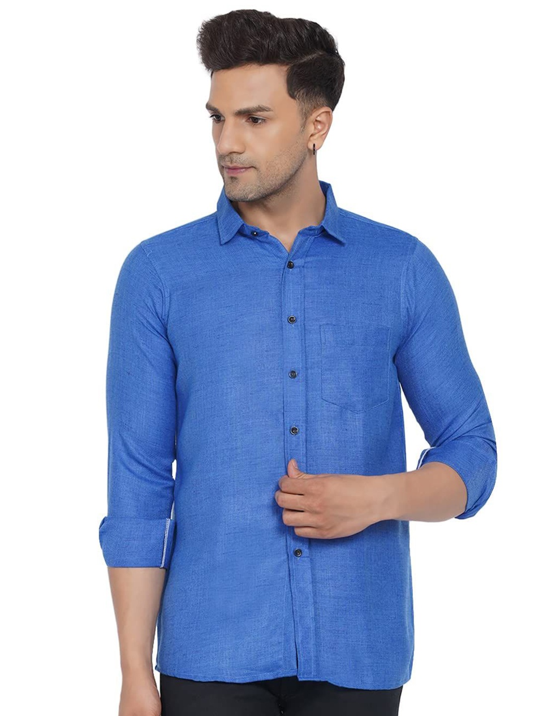

VEERA PARIDHAAN Men Opaque Printed Casual Shirt, Blue