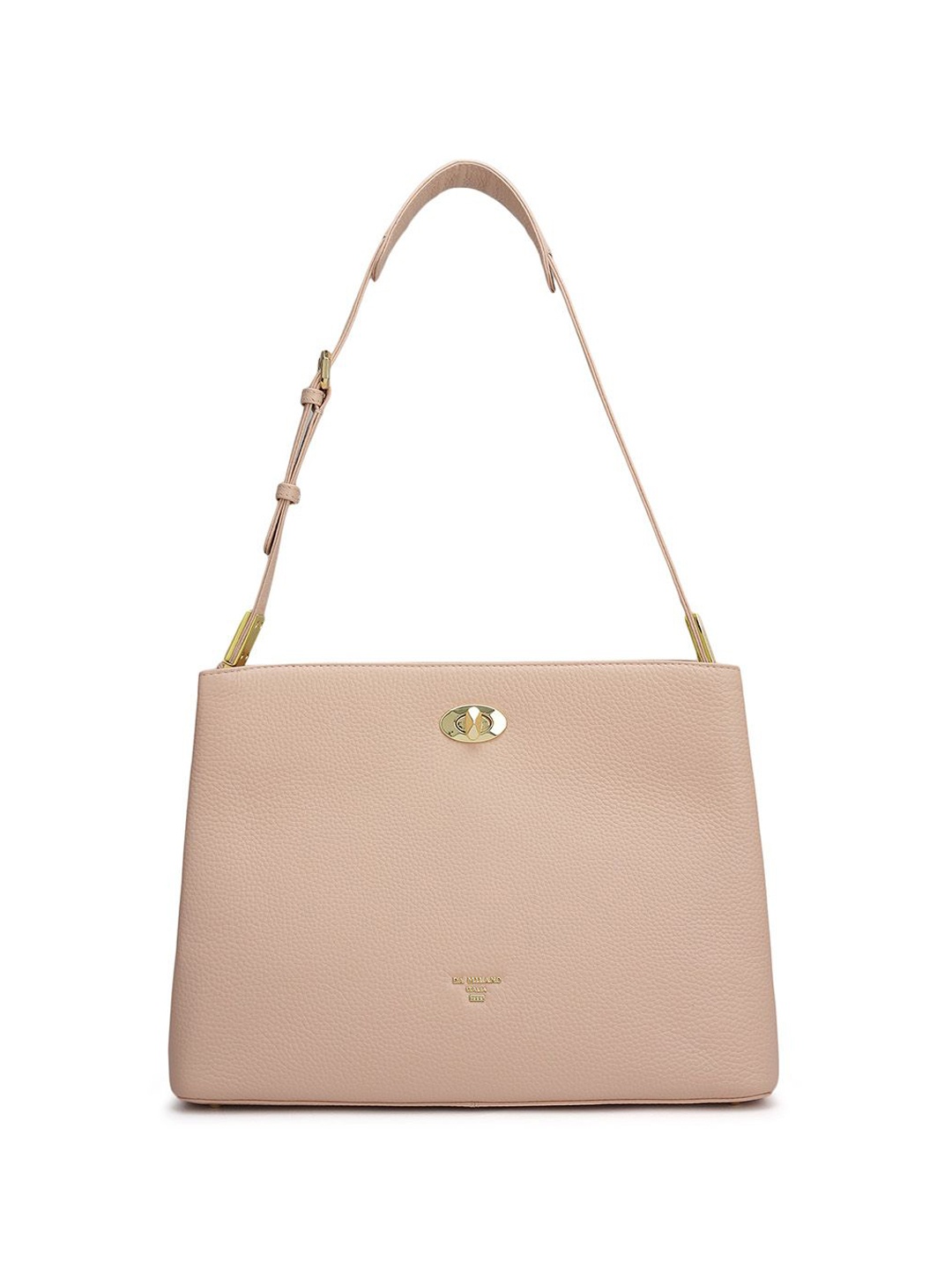 

Da Milano Textured Leather Structured Shoulder Bag, Pink