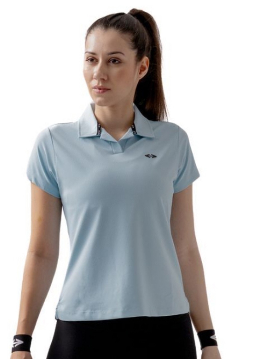 

STRCH Women Hooded Extended Sleeves Anti Odour Pockets T-shirt, Blue
