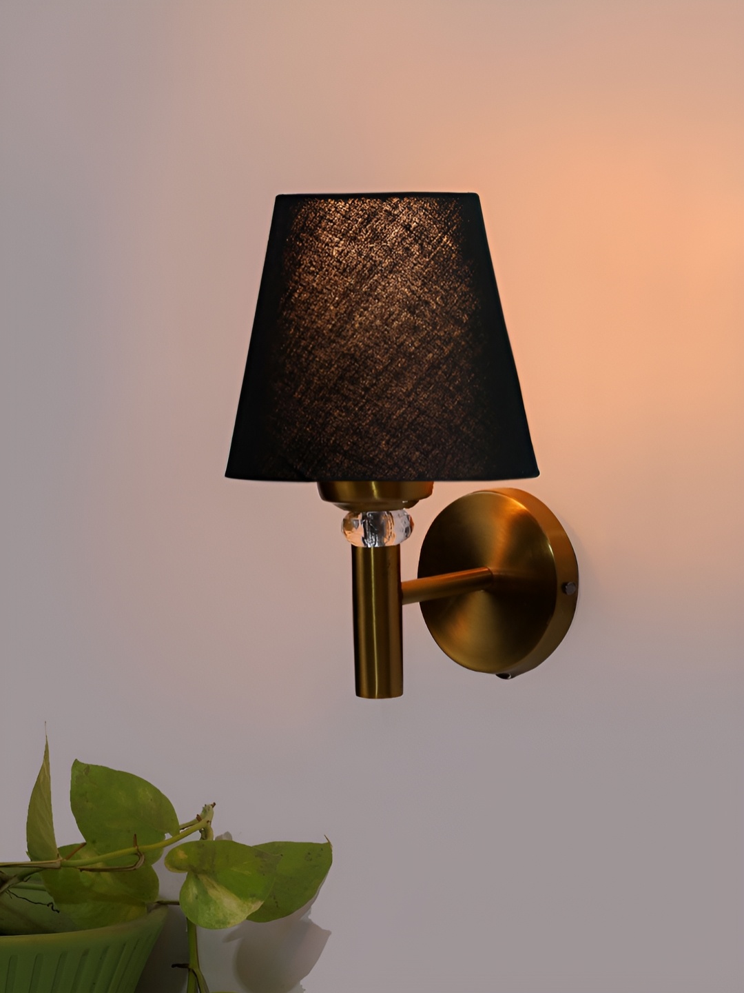 

Devansh Black & Yellow Frustum Shaped Wall Lamp