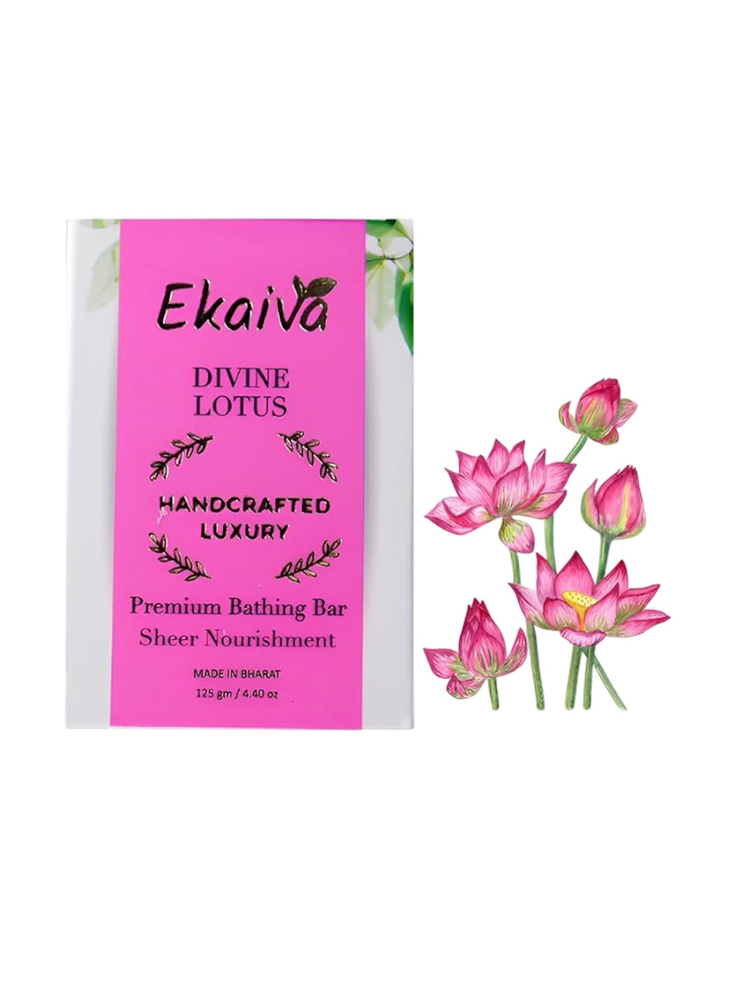 

Ekaiva Organics Divine Lotus Premium Bathing Bar - 125 g, White