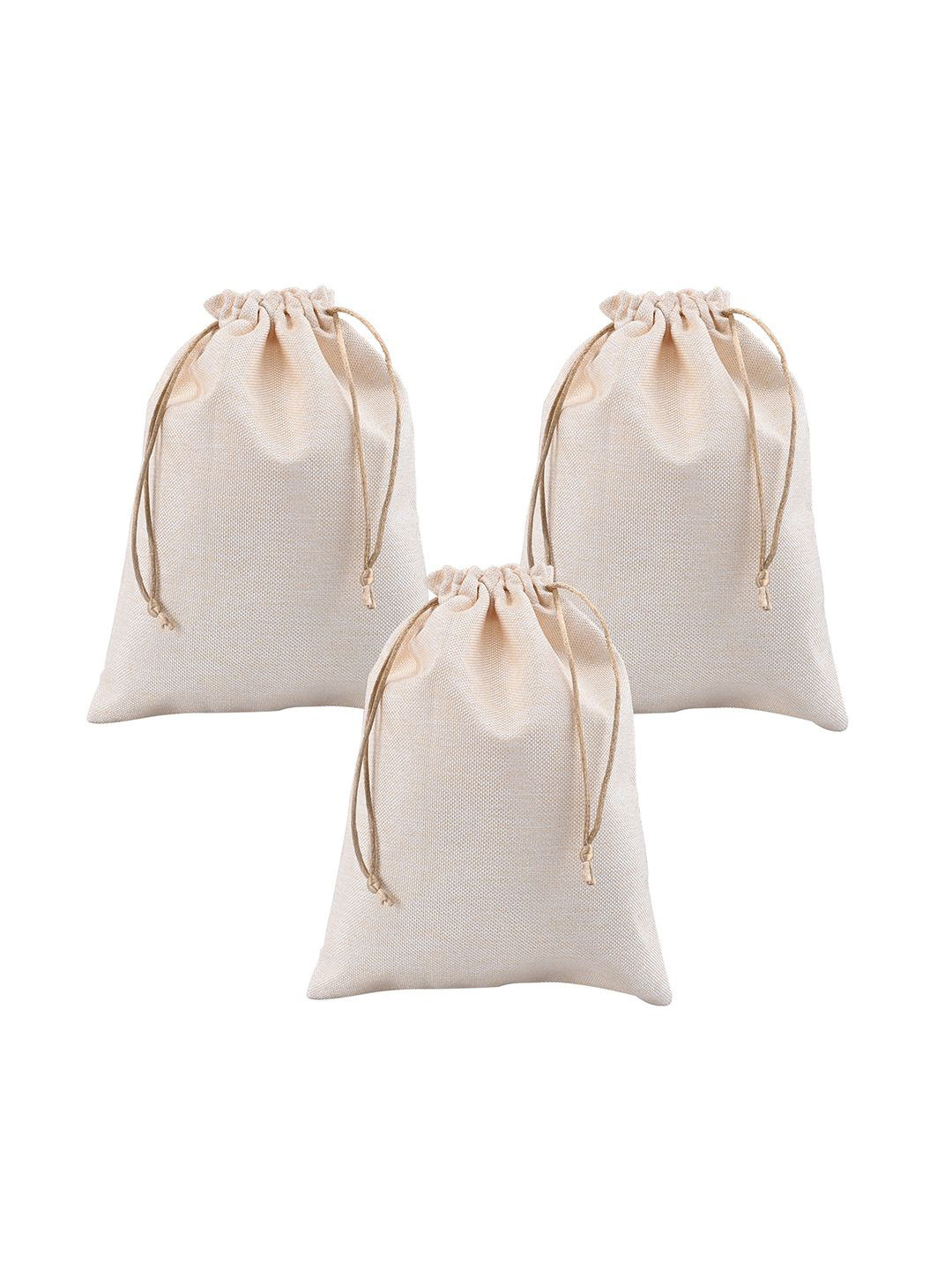 

Kuber Industries Pack of 3 Jute Potli Bag for Ladies & Girls Potli Clutch, Cream