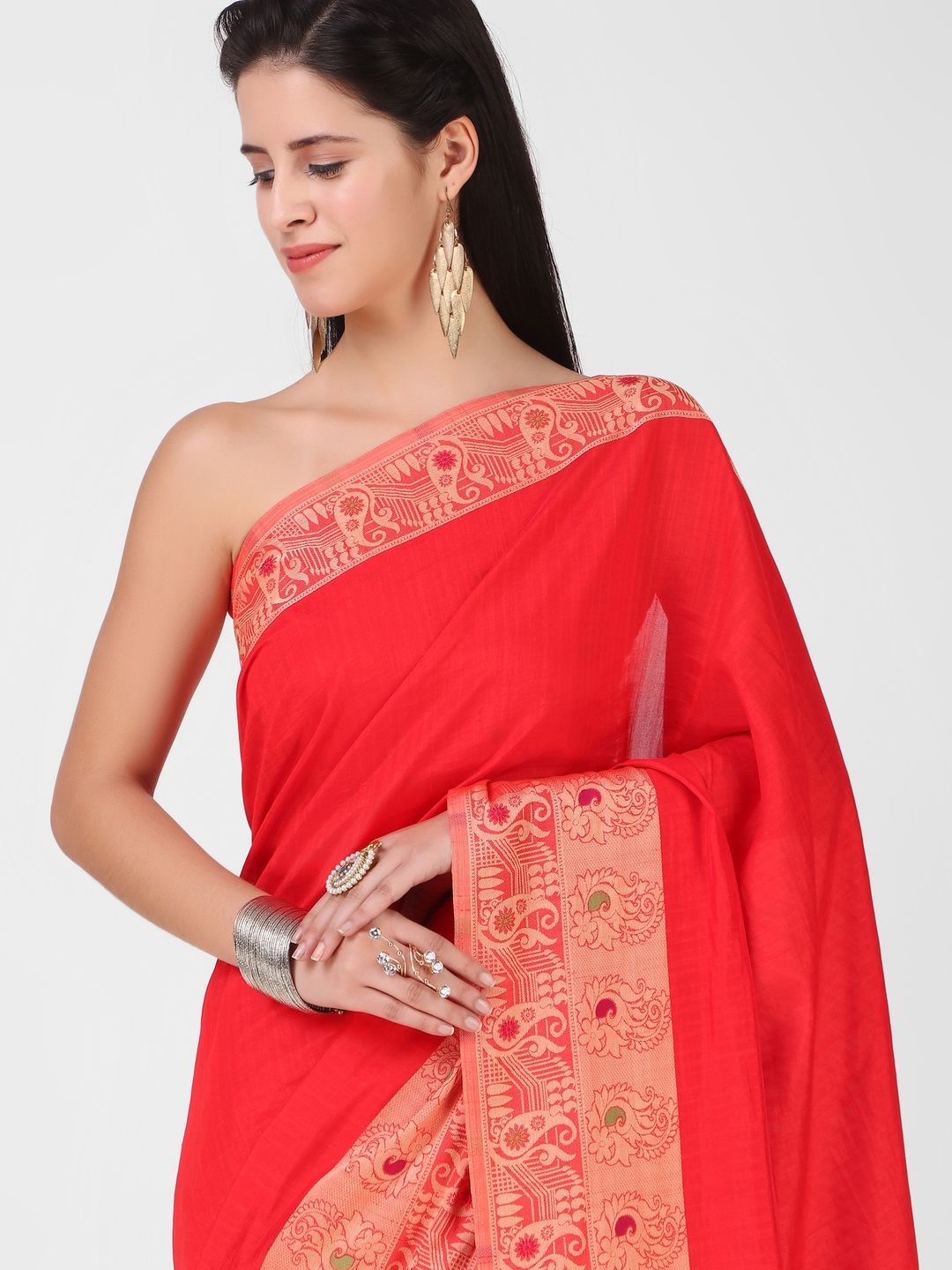 

Suha Woven Design Zari Art Silk Saree, Red