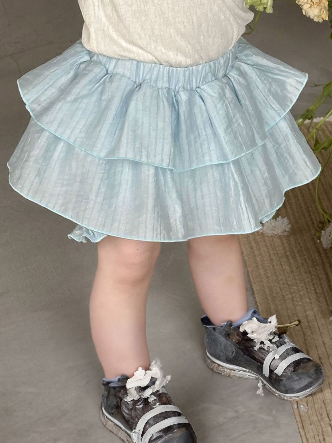

LULU & SKY Girls A-Line Tiered Mini Skirts, Blue