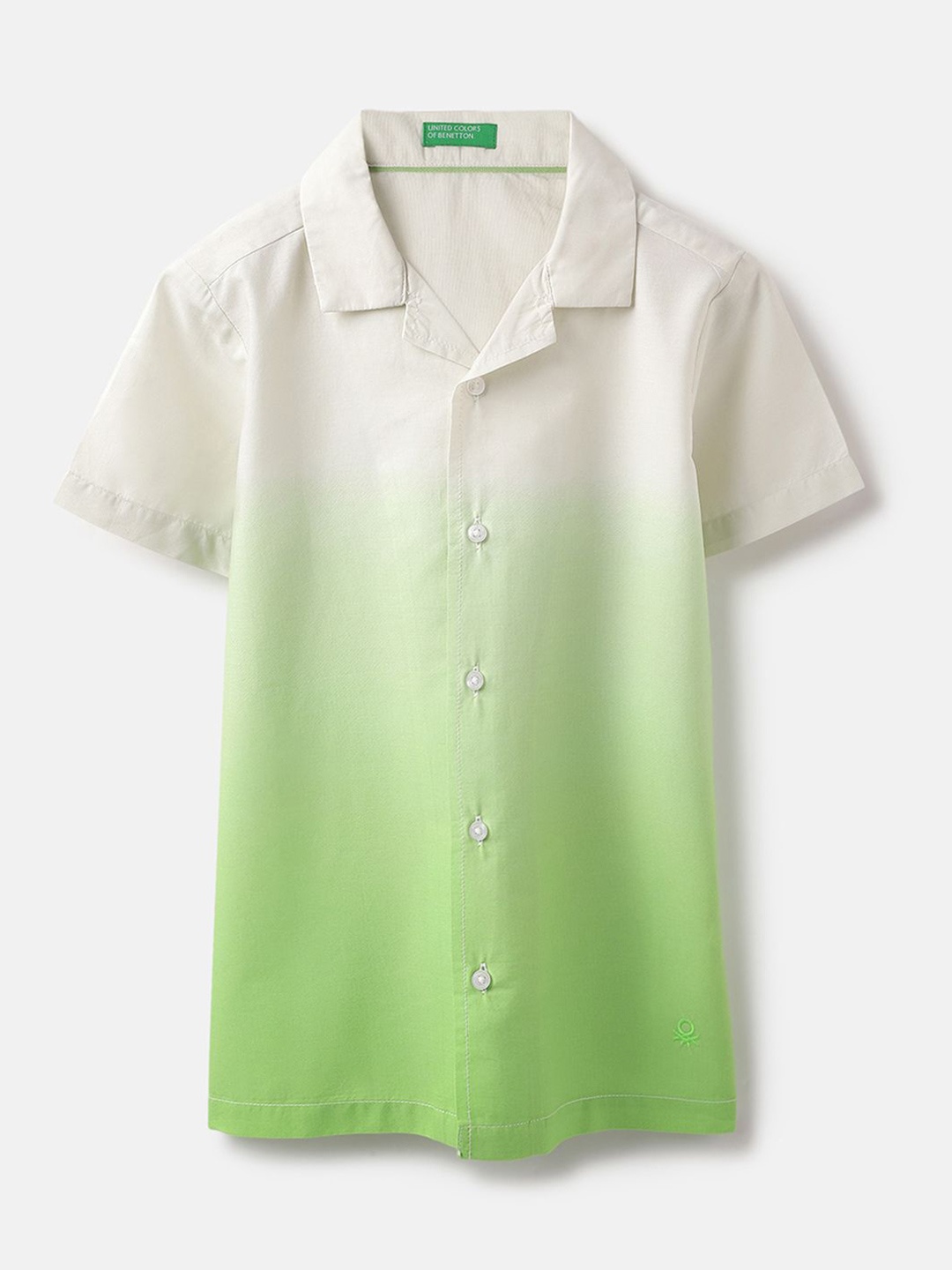 

United Colors of Benetton Boys Opaque Casual Shirt, Green