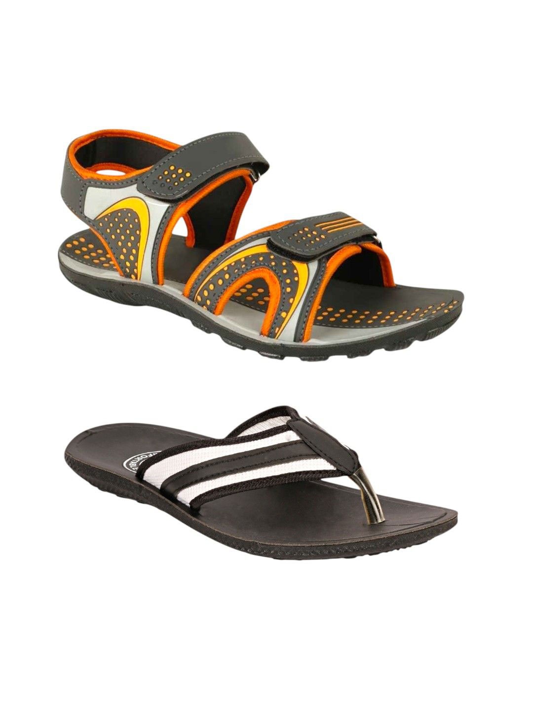 

ORVAX Men Comfort Sandals, Orange