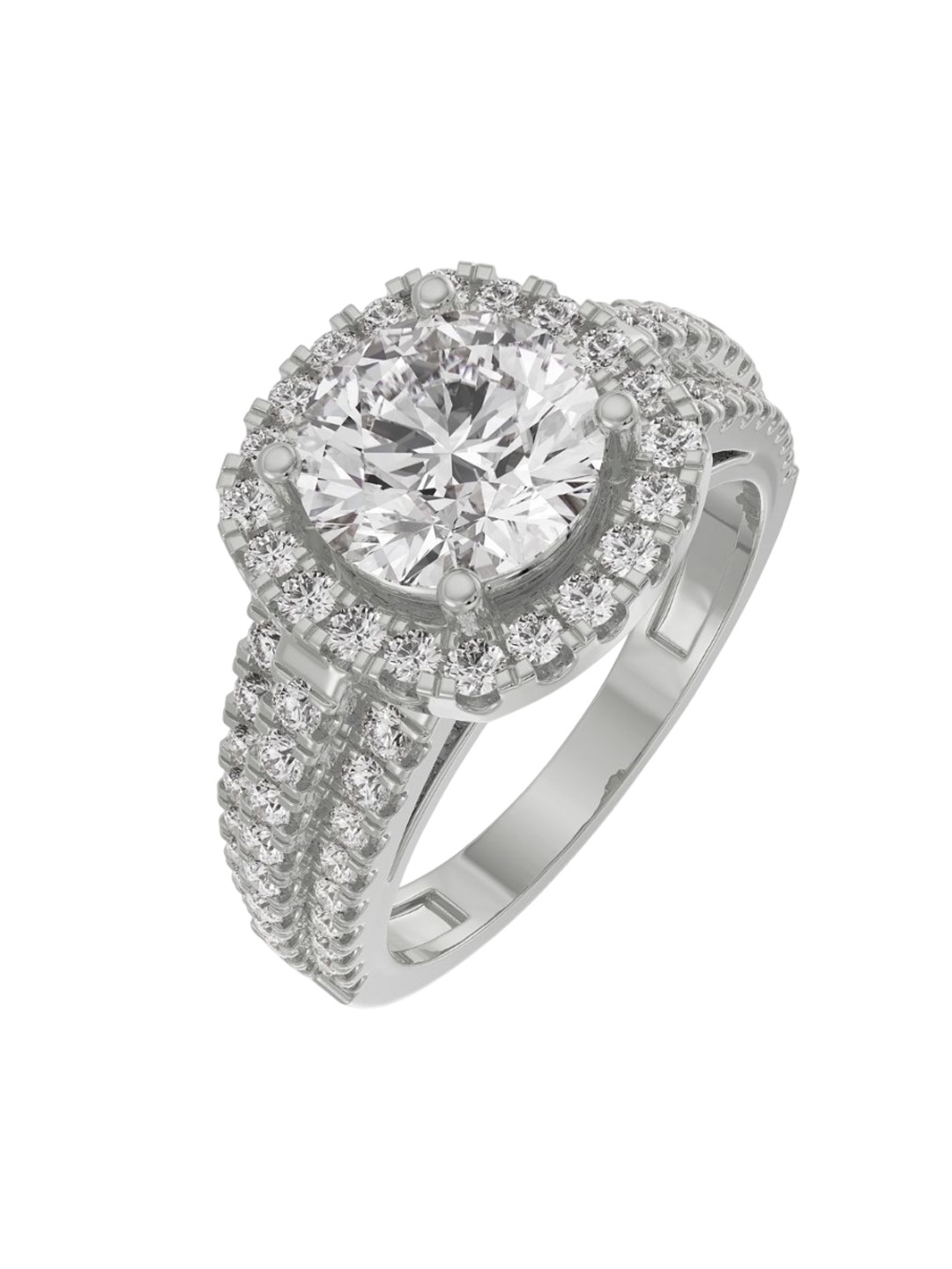 

Emori Halo Cushion Diamond Ring, White