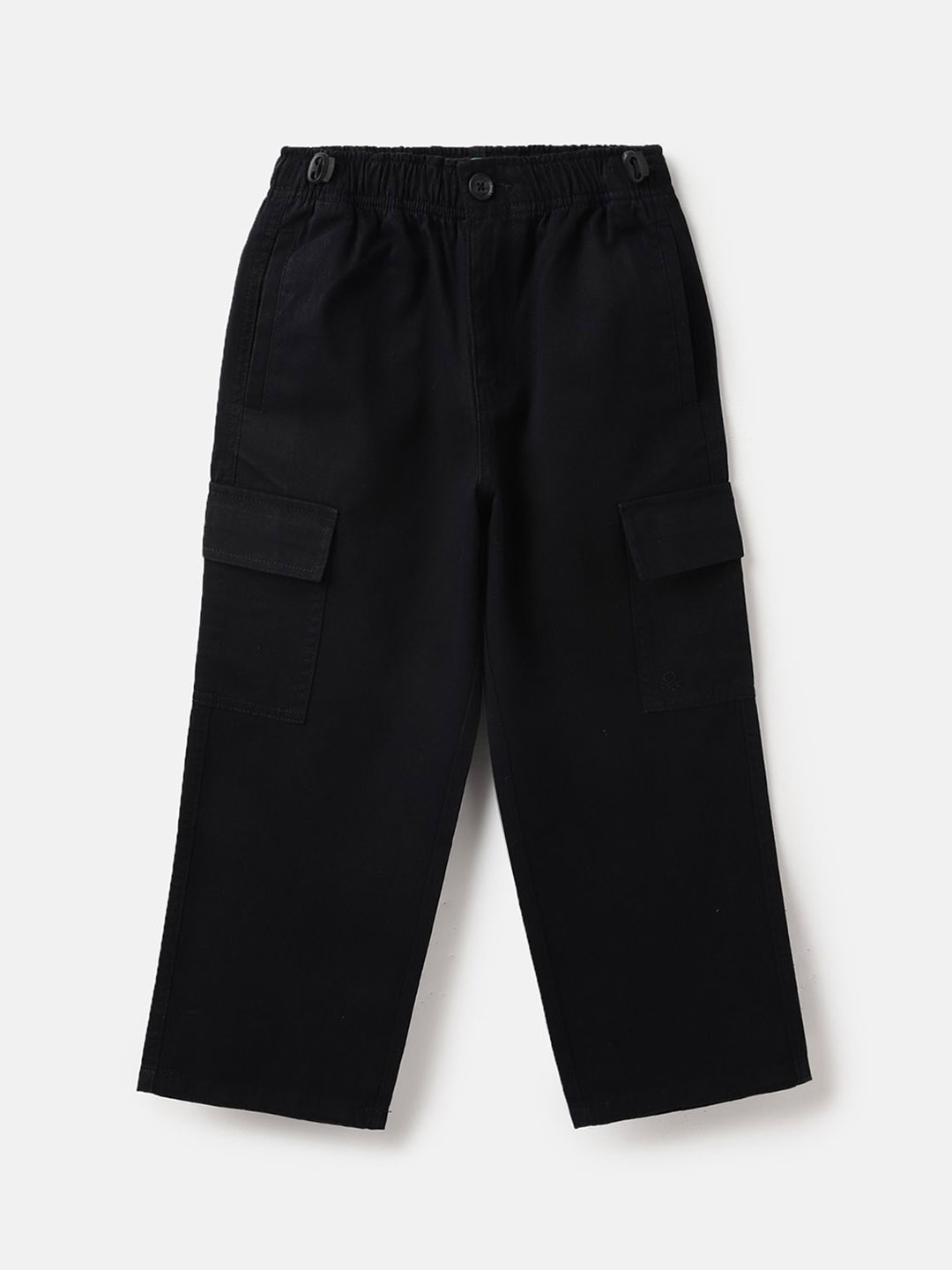 

United Colors of Benetton Boys Straight Fit Cargos Trousers, Black