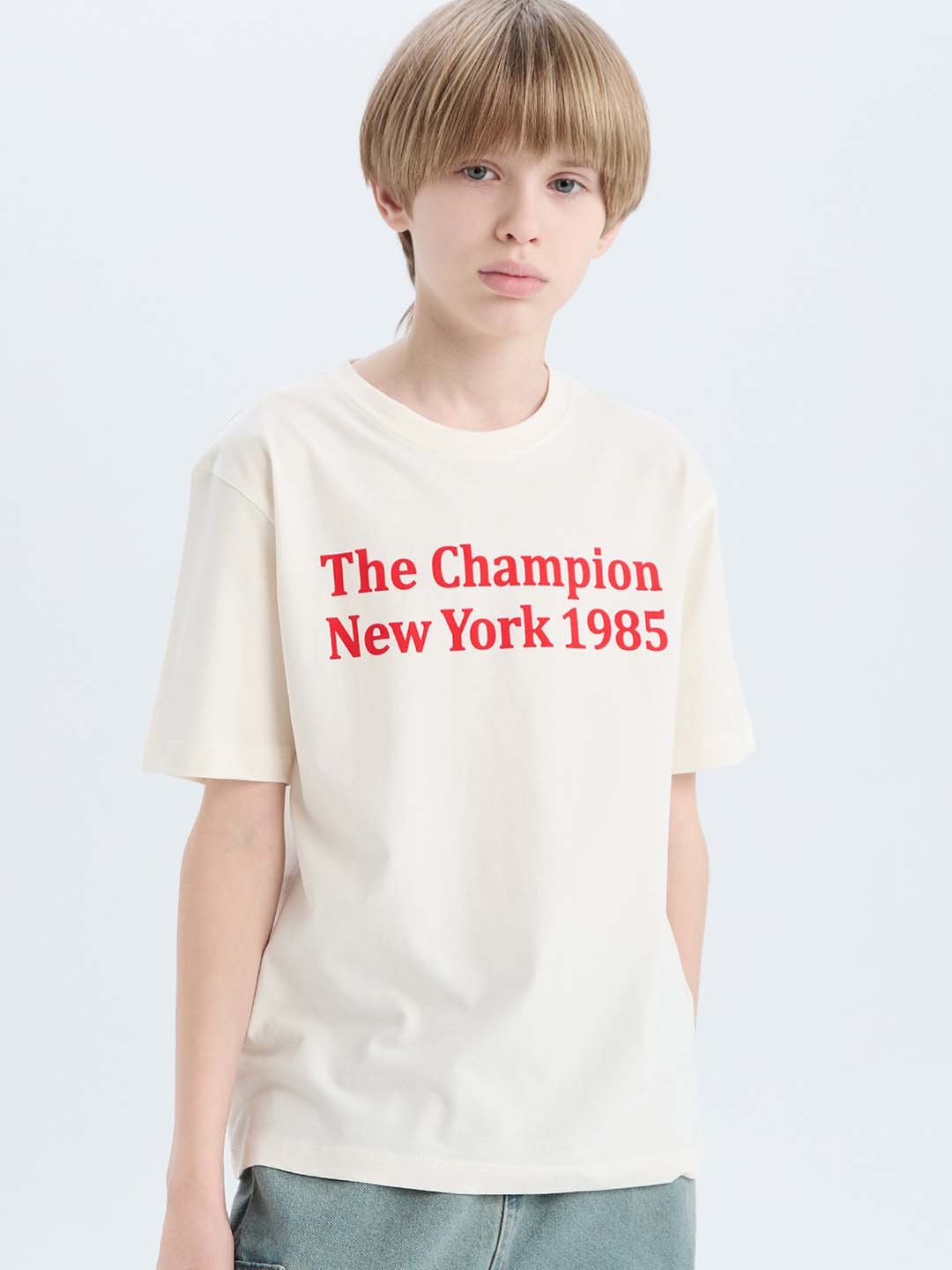 

DeFacto Boys Typography Printed Applique T-shirt, Na