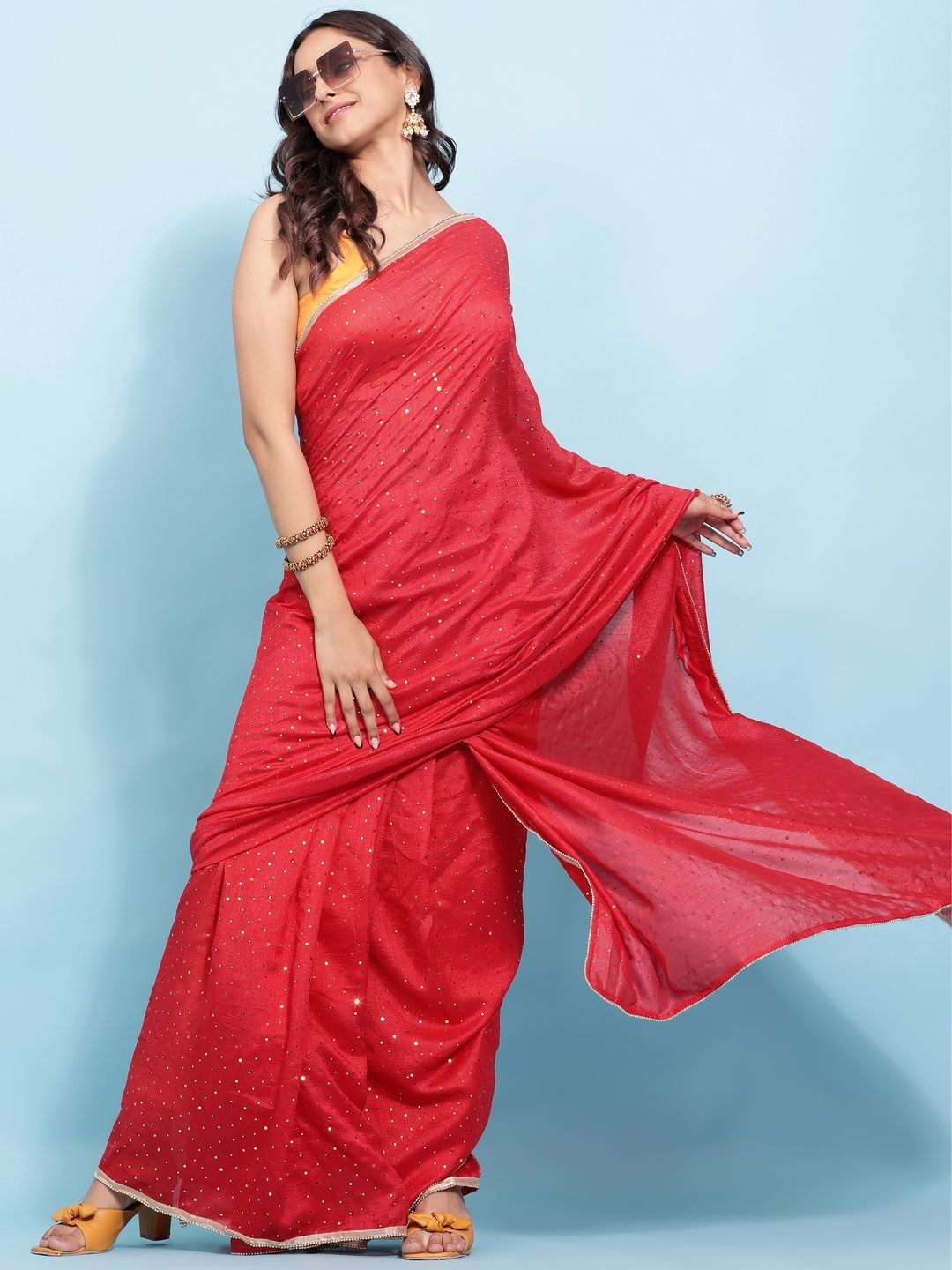 

Suha Art Silk Saree, Red