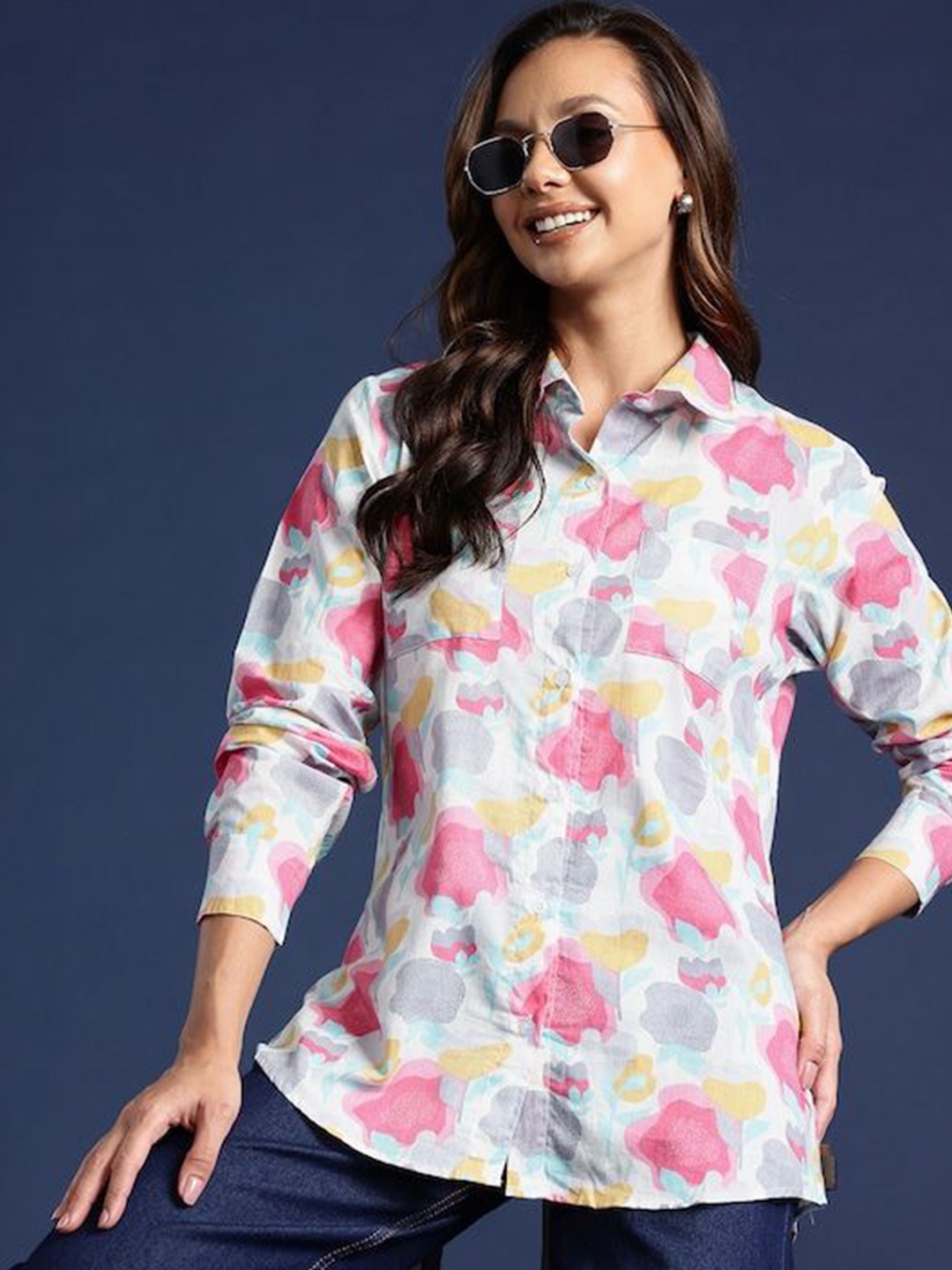 

DressBerry Women Floral Opaque Printed Casual Shirt, Pink