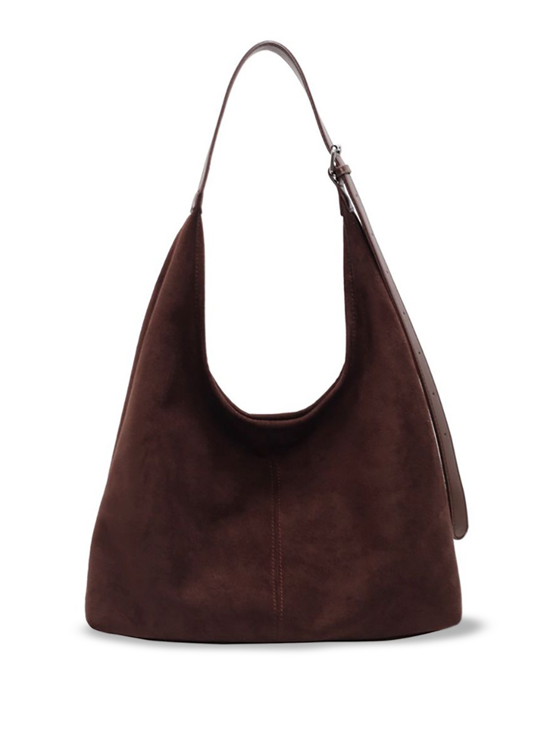 

StyleCast x Revolte Suede Shopper Hobo Bag, Coffee brown