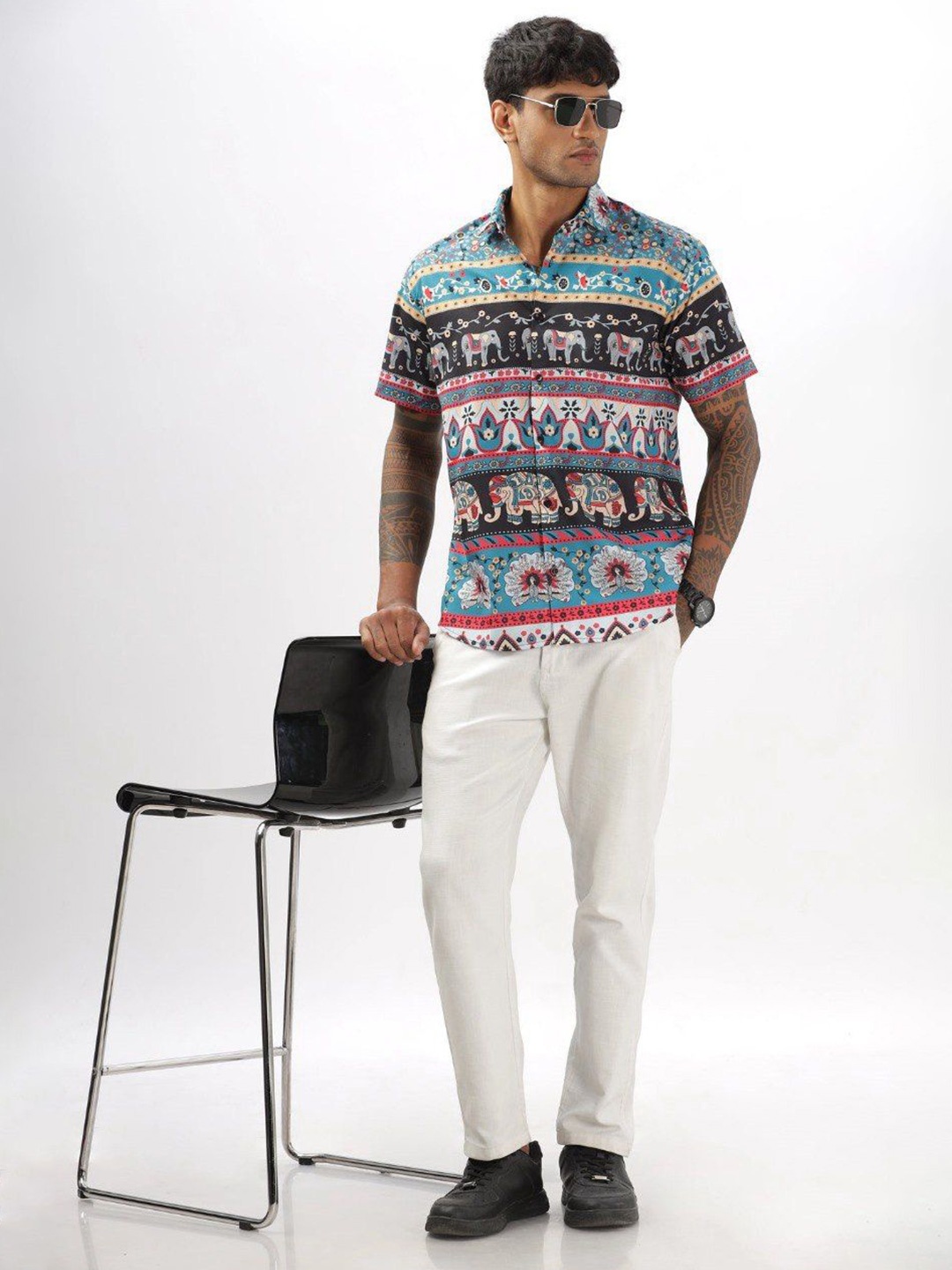 

Bombay Begum Men Opaque Printed Casual Shirt, Multi