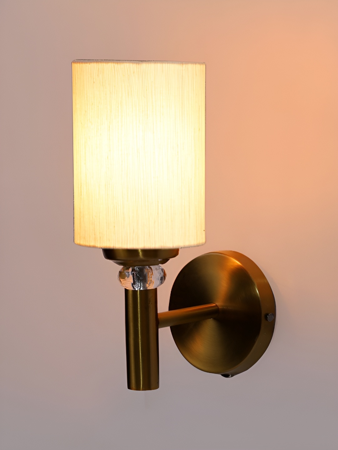 

Devansh Off White Metal Antique Wall Lamp With Cotton Shade