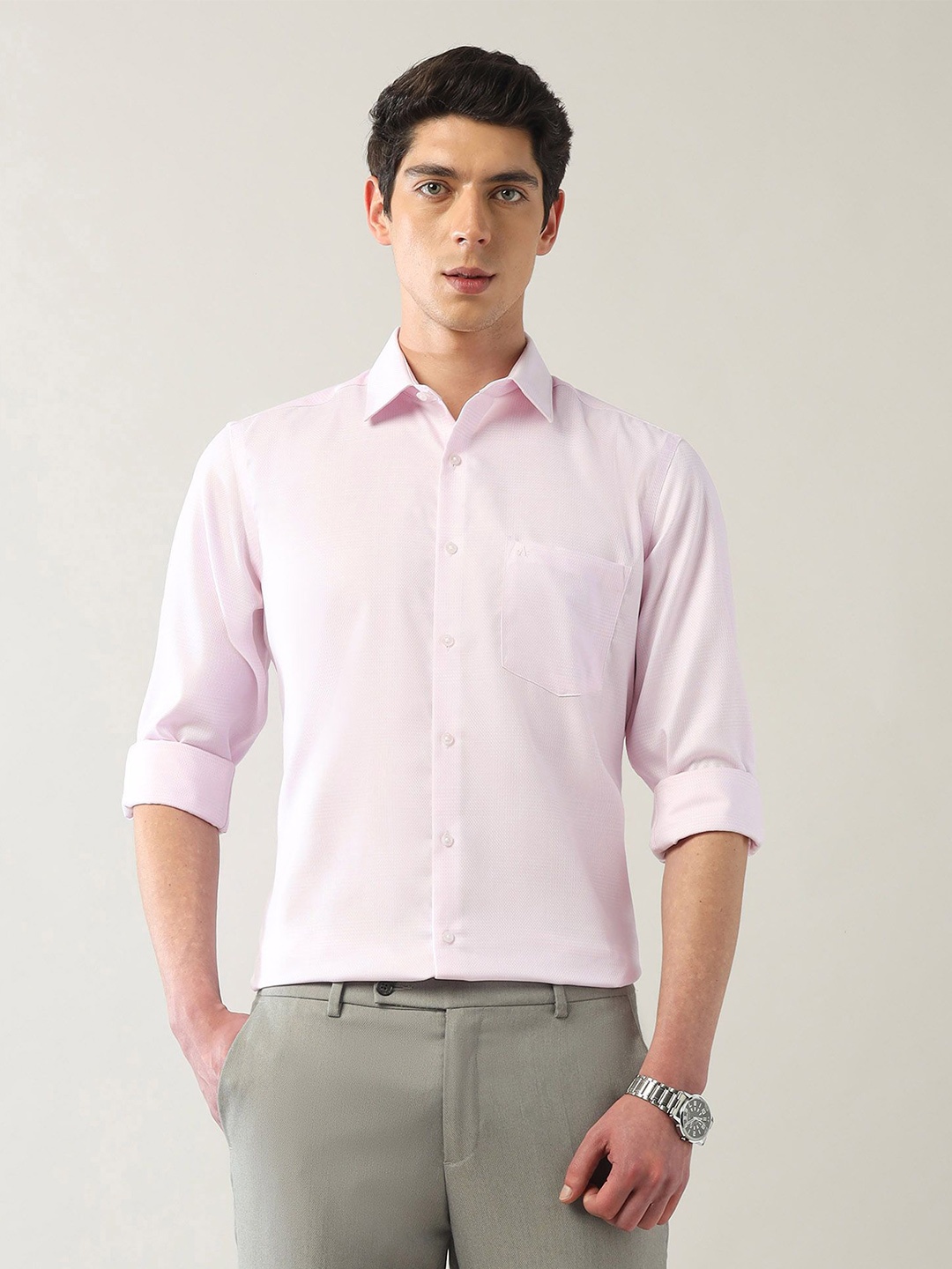 

Arrow Men Classic Opaque Formal Shirt, Pink