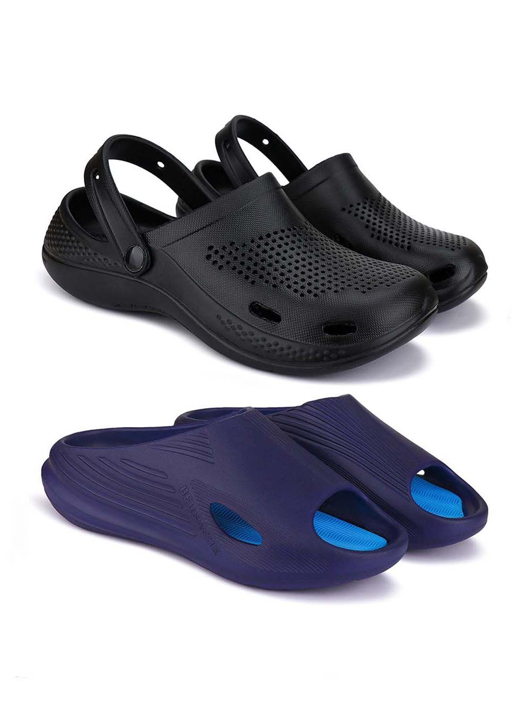 

BERSACHE Men Clogs, Navy blue