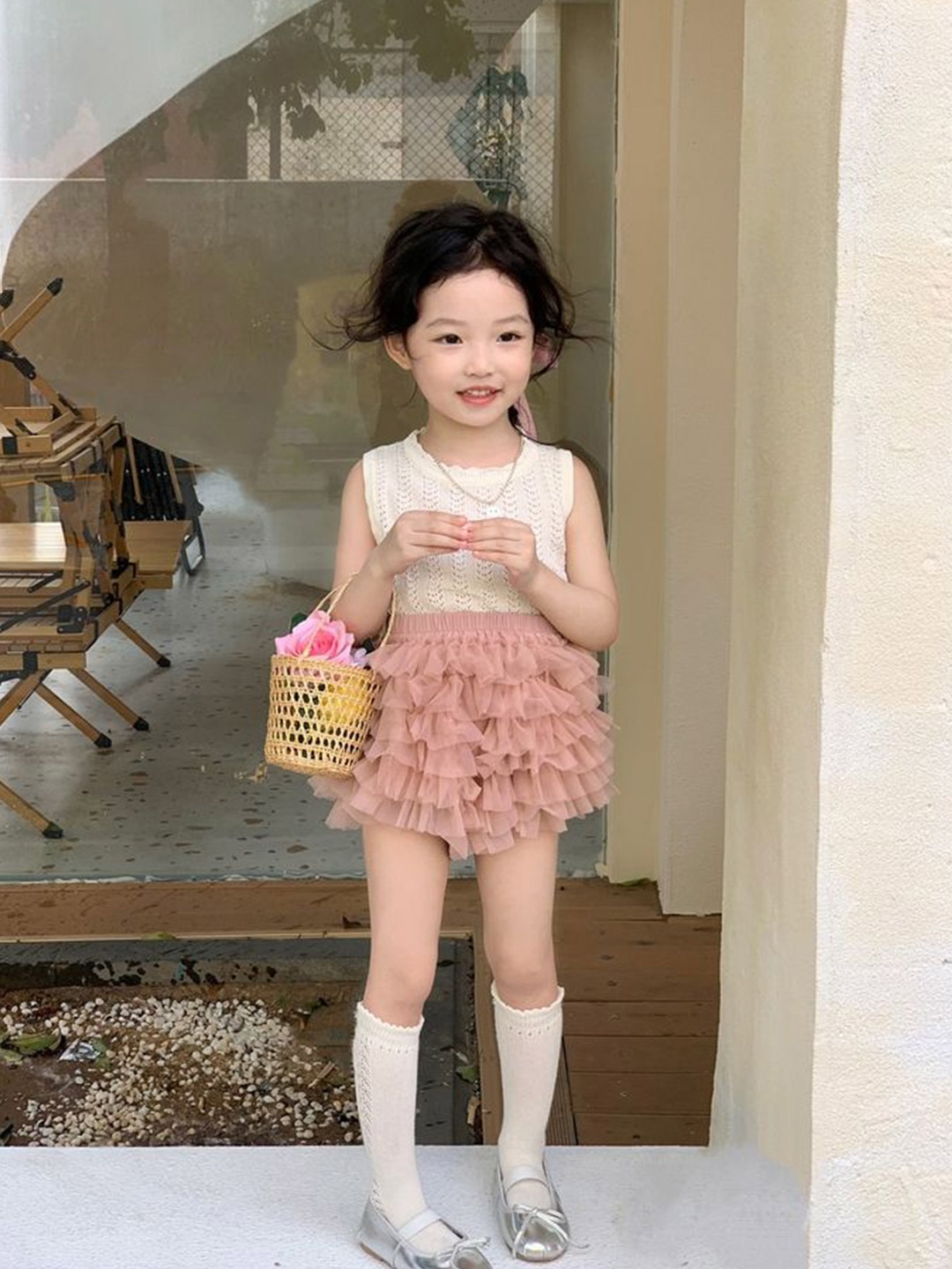 

LULU & SKY Girls Top with Skirt, Pink