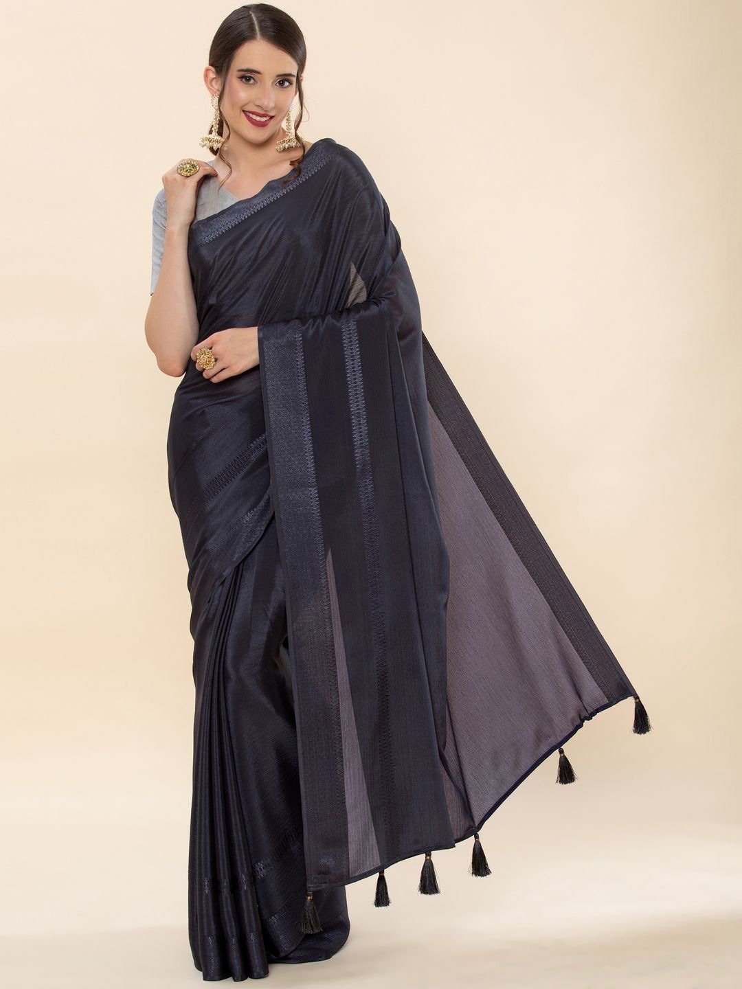 

Suha Woven Design Zari Art Silk Saree, Grey
