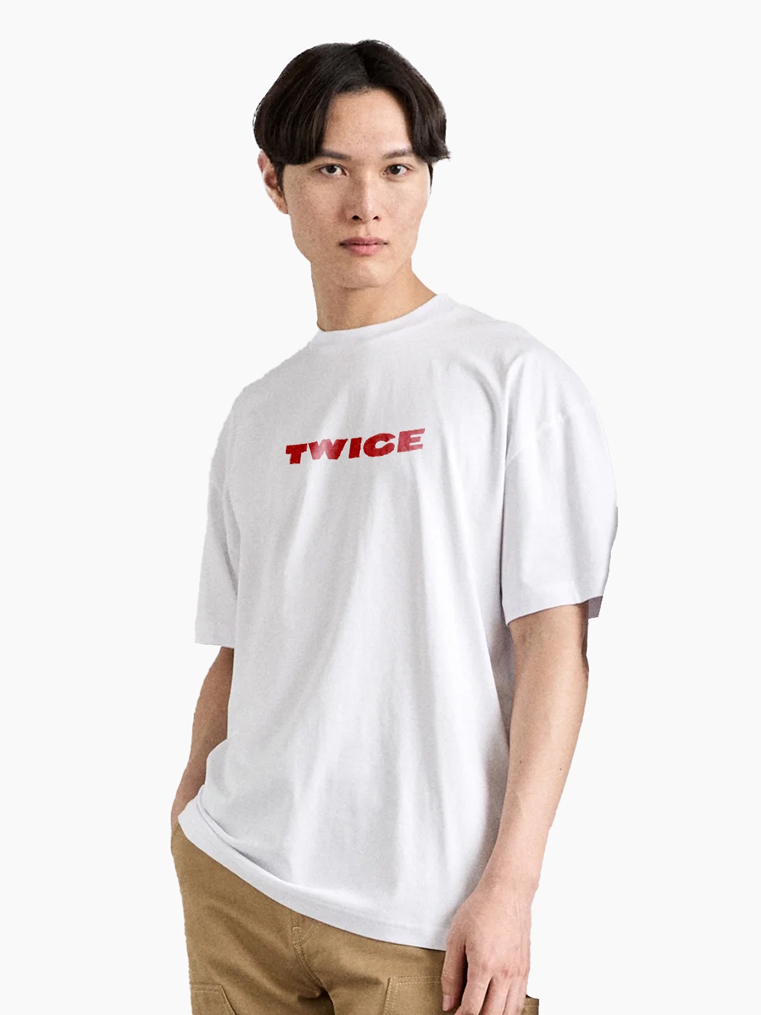 

The Korhean Store Men Printed T-shirt, White