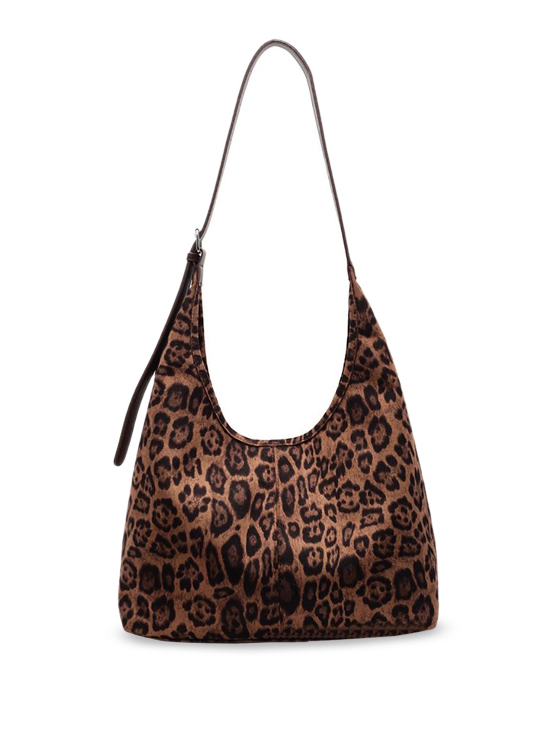 

StyleCast x Revolte Animal Printed Suede Hobo Bag, Brown