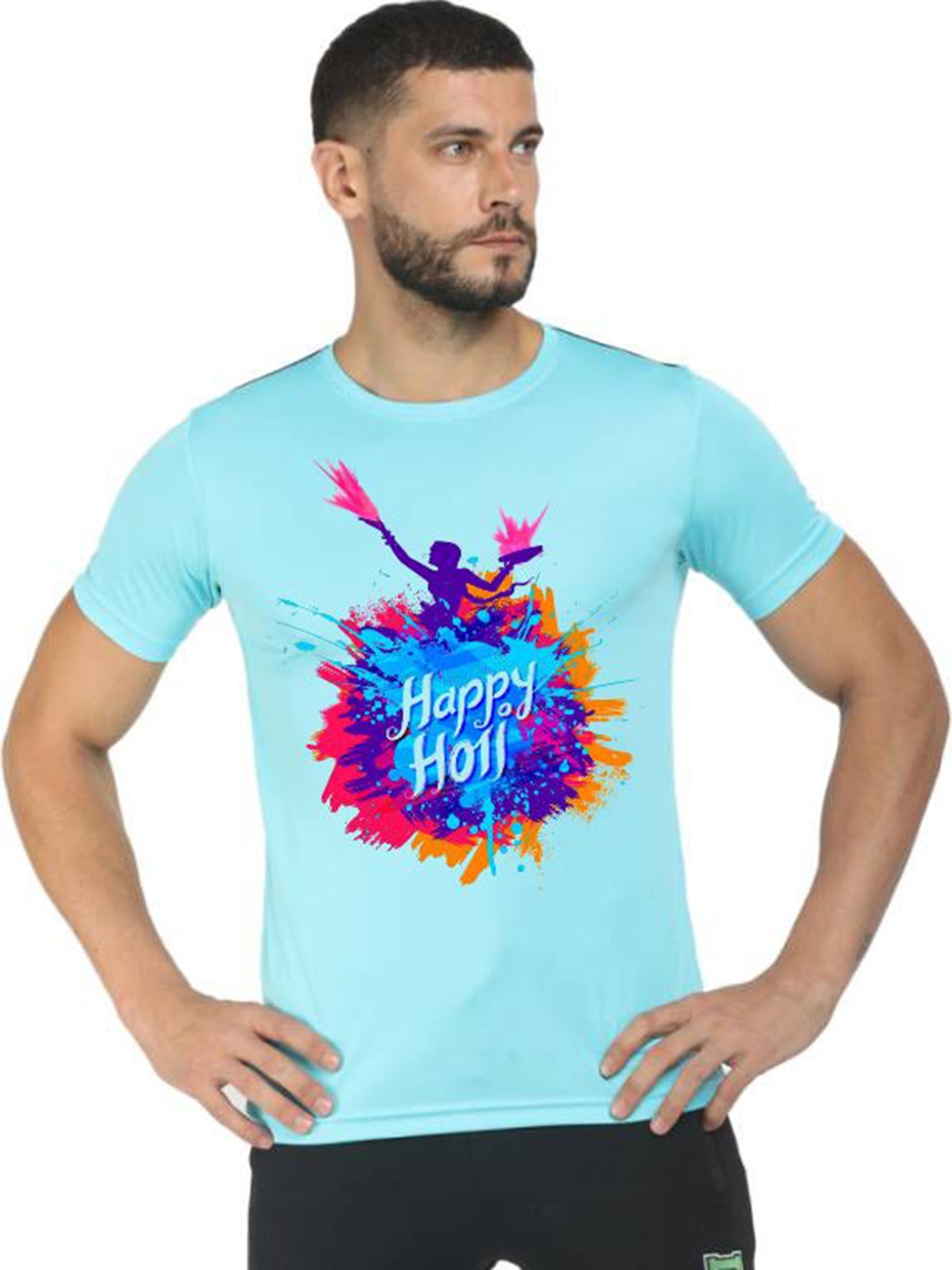 

MAYKR Men Printed T-shirt, Blue