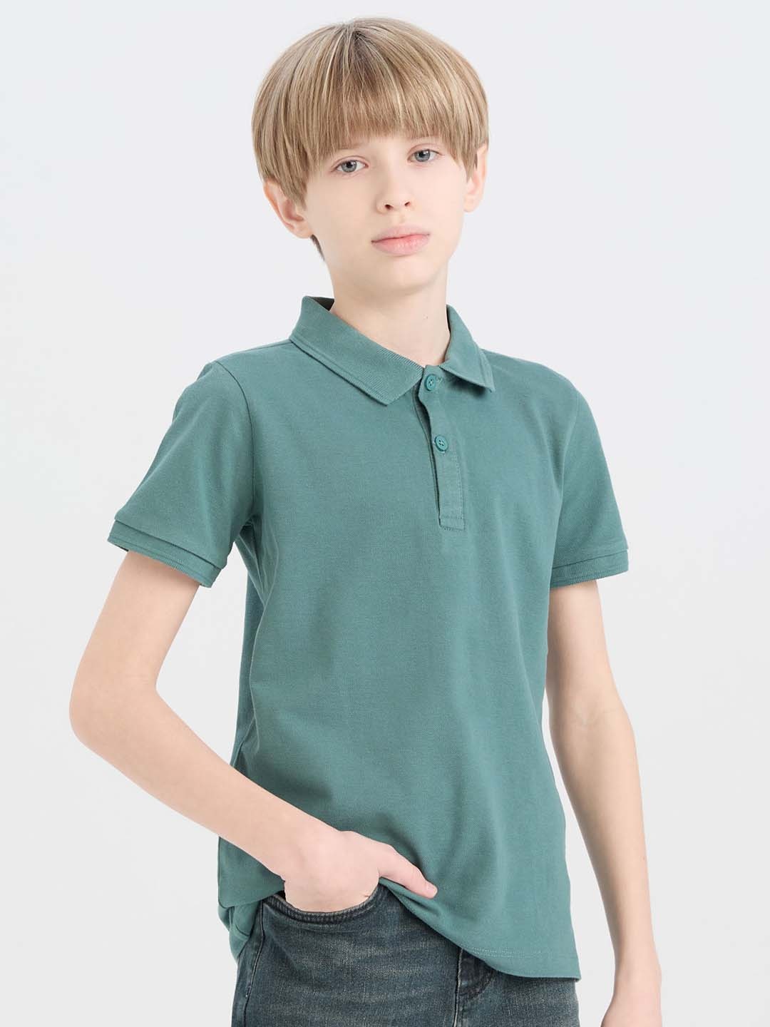 

DeFacto Boys Polo Collar T-shirt, Na