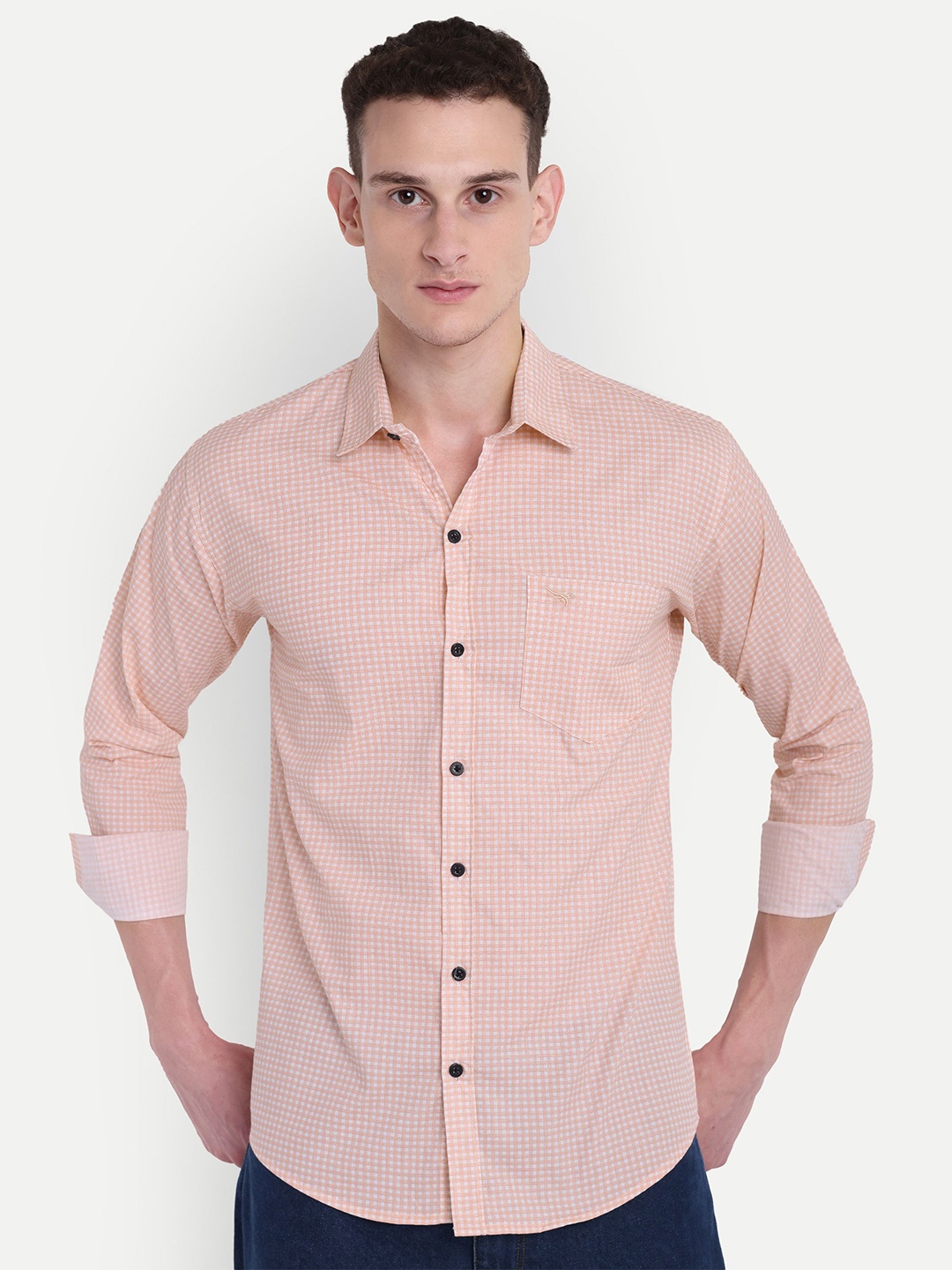 

Moda Rapido Men Classic Opaque Casual Shirt, Pink